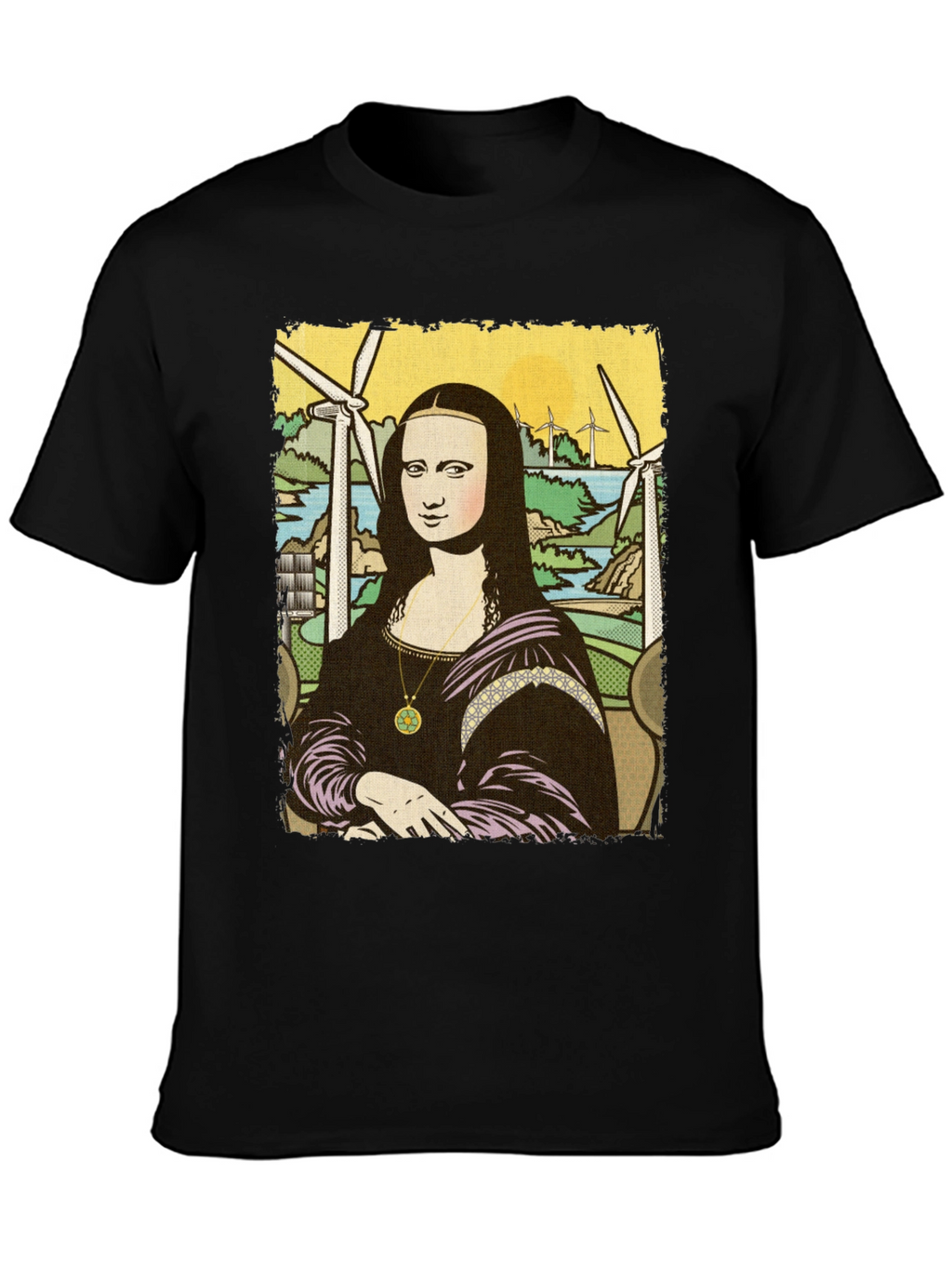 Mona Lisa Graphic Tee - Eco Art Shirt