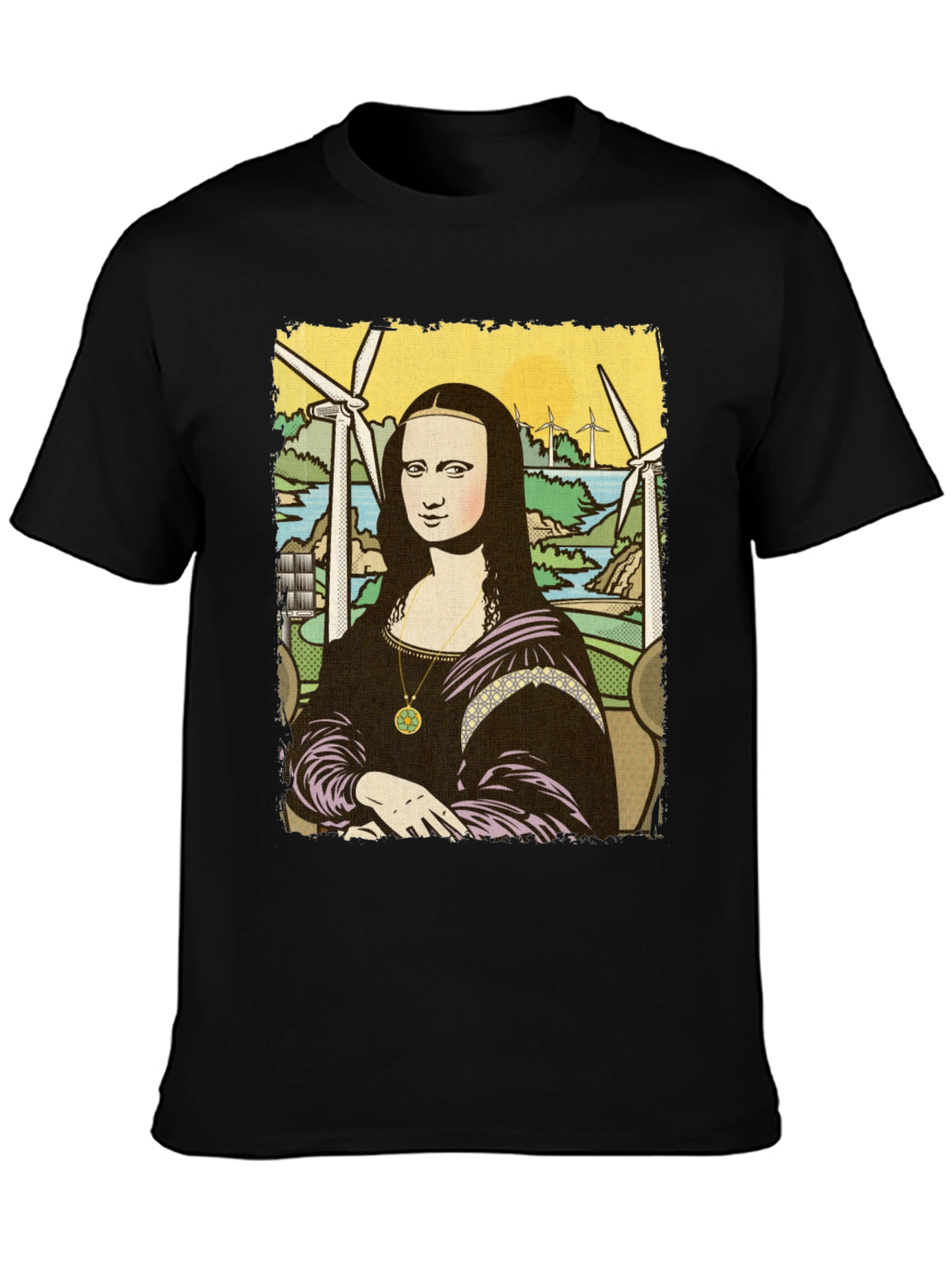 Mona Lisa Graphic Tee - Eco Art Shirt