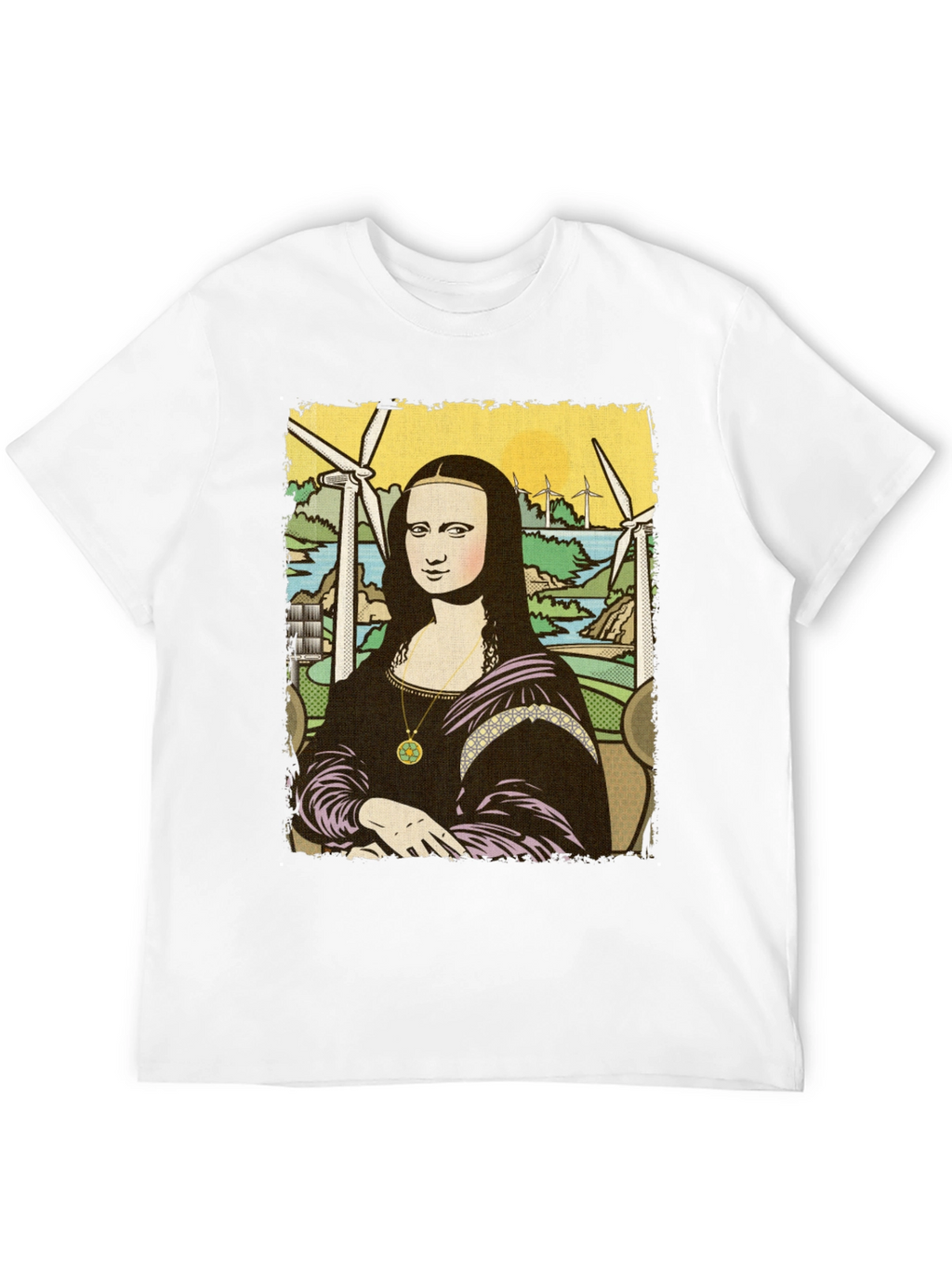 Mona Lisa Graphic Tee - Eco Art Shirt