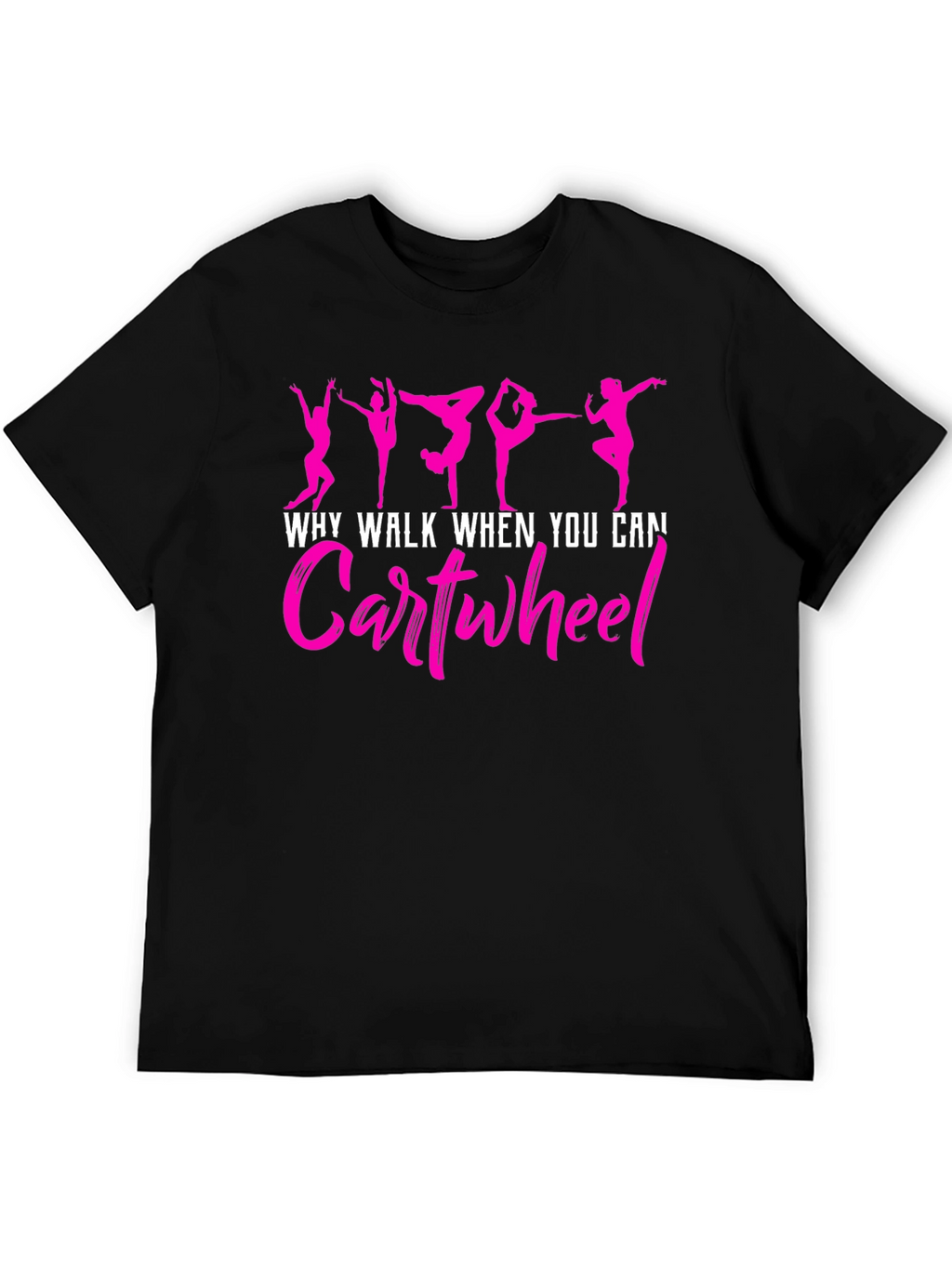 Gymnast Cartwheel Graphic Tee - Black