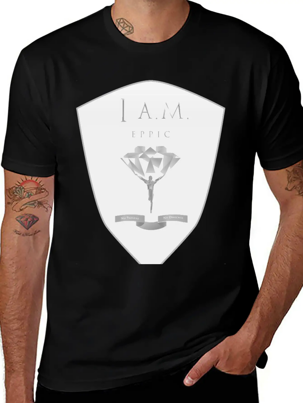 I.A.M EPPIC SILVER CREST Stylish Everyday T-Shirt – Unisex Basic Cotton Tee