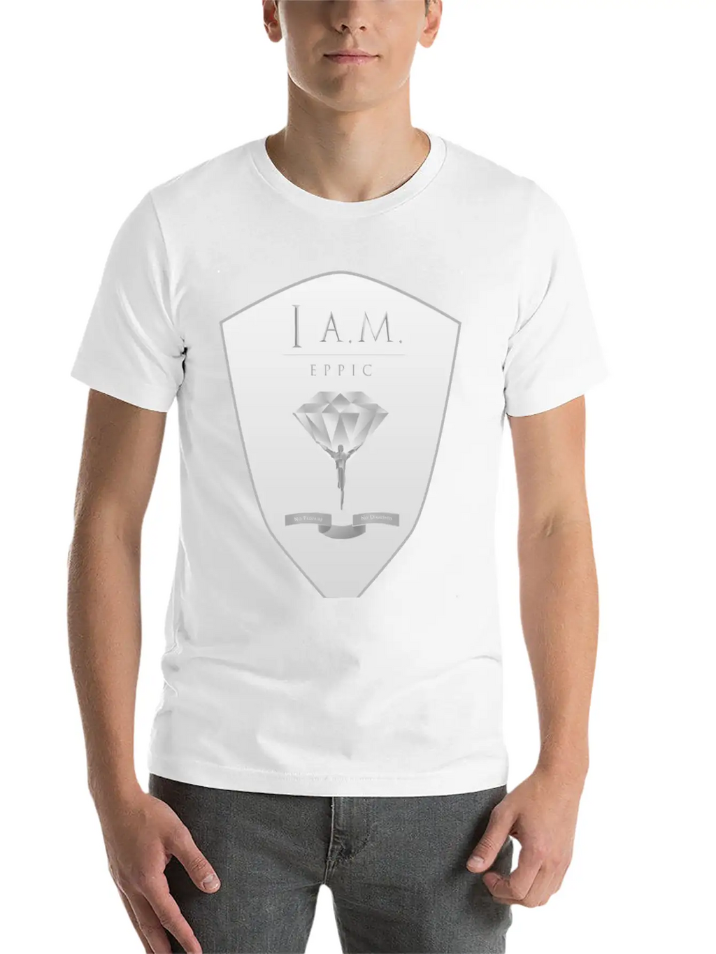 I.A.M EPPIC SILVER CREST Stylish Everyday T-Shirt – Unisex Basic Cotton Tee