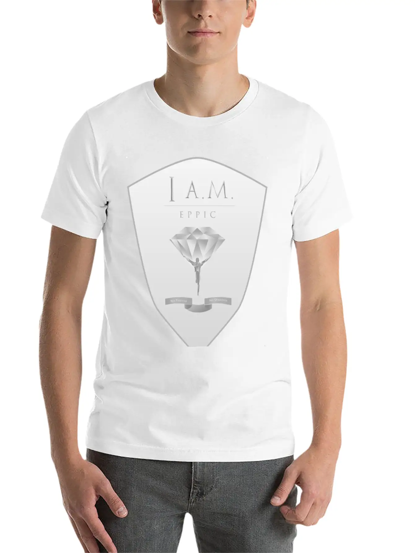 I.A.M EPPIC SILVER CREST Stylish Everyday T-Shirt – Unisex Basic Cotton Tee