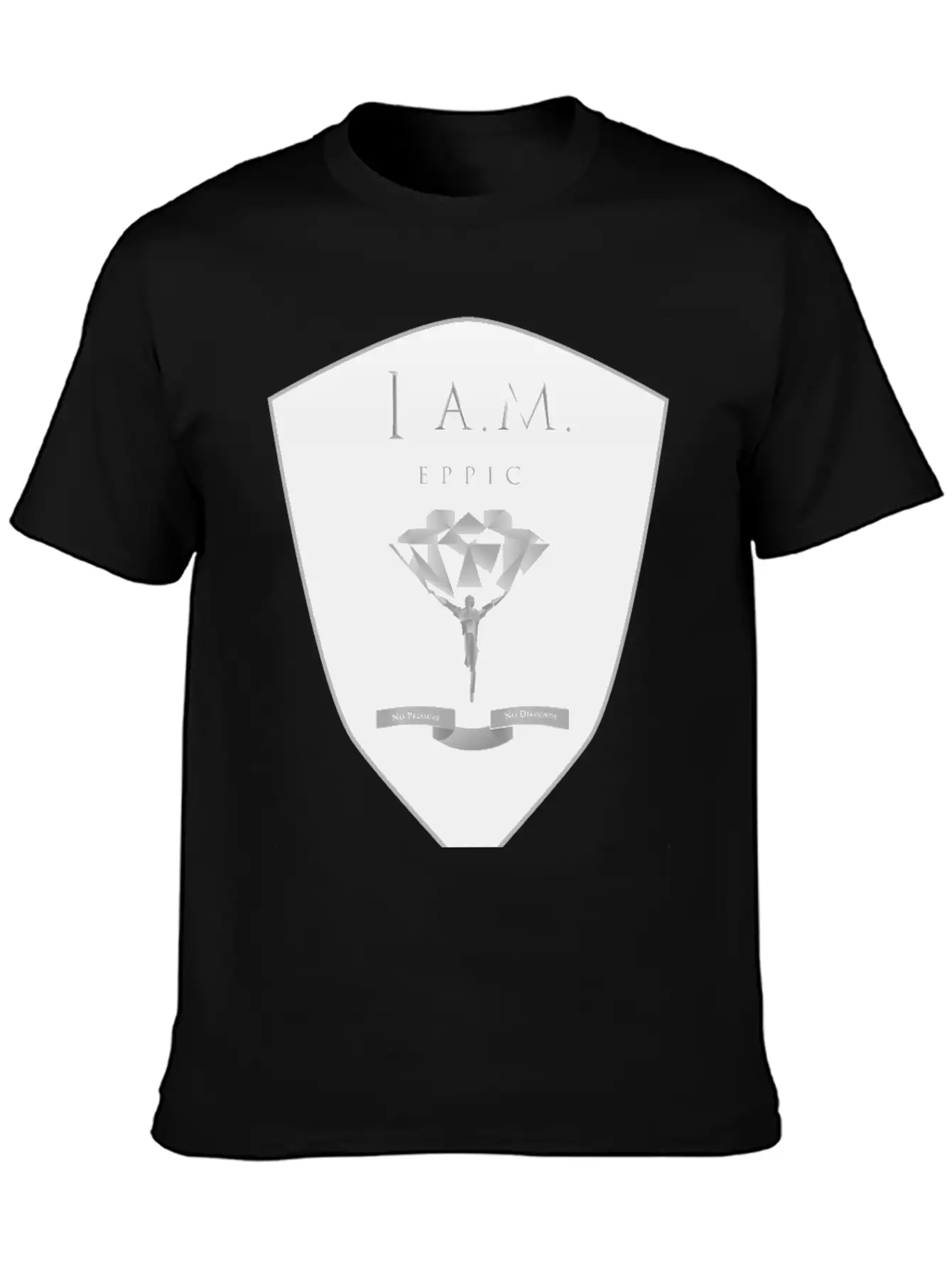 I.A.M EPPIC SILVER CREST Stylish Everyday T-Shirt – Unisex Basic Cotton Tee