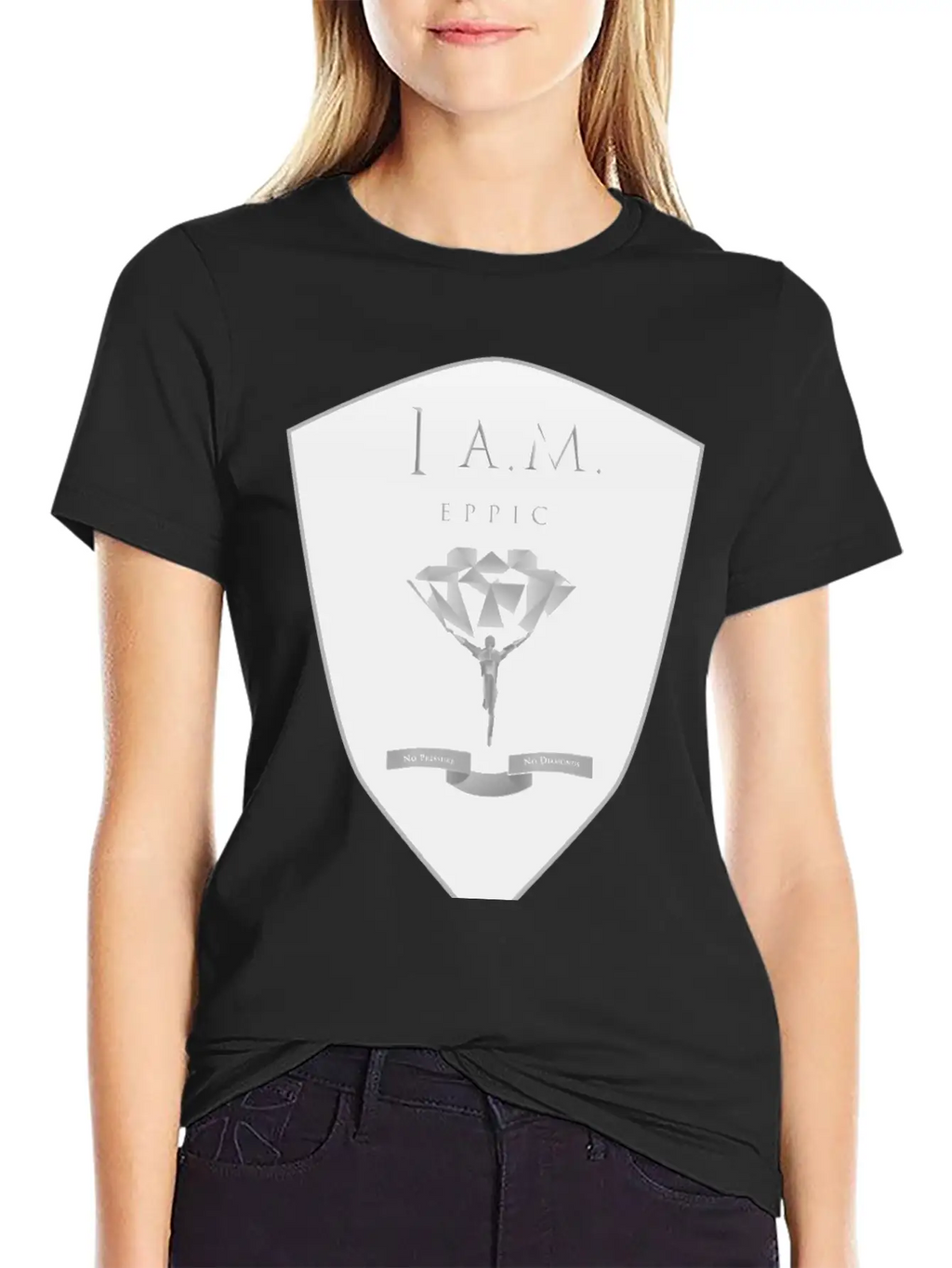 I.A.M EPPIC SILVER CREST Stylish Everyday T-Shirt – Unisex Basic Cotton Tee