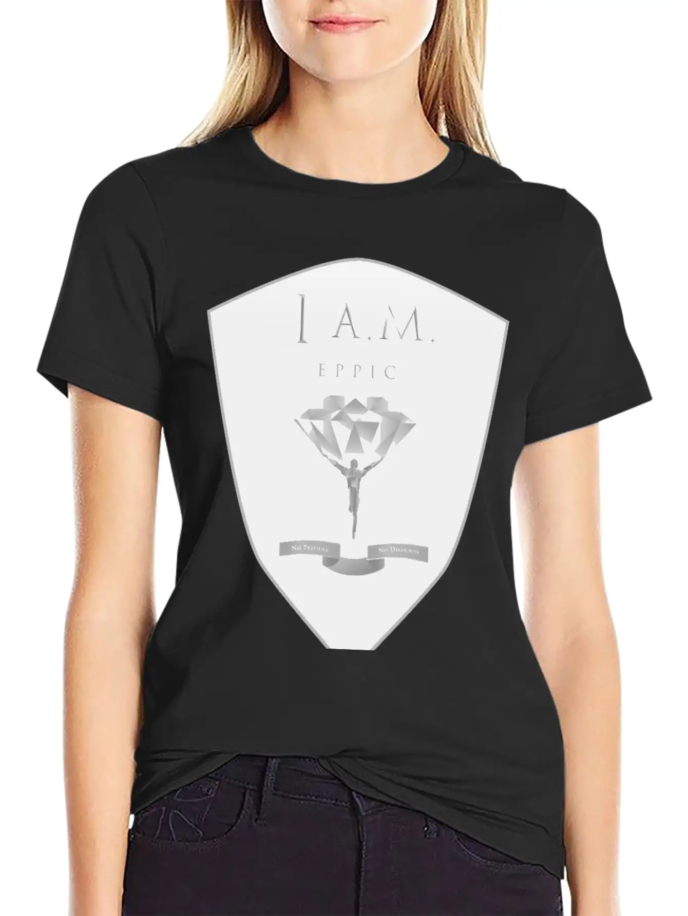 I.A.M EPPIC SILVER CREST Stylish Everyday T-Shirt – Unisex Basic Cotton Tee