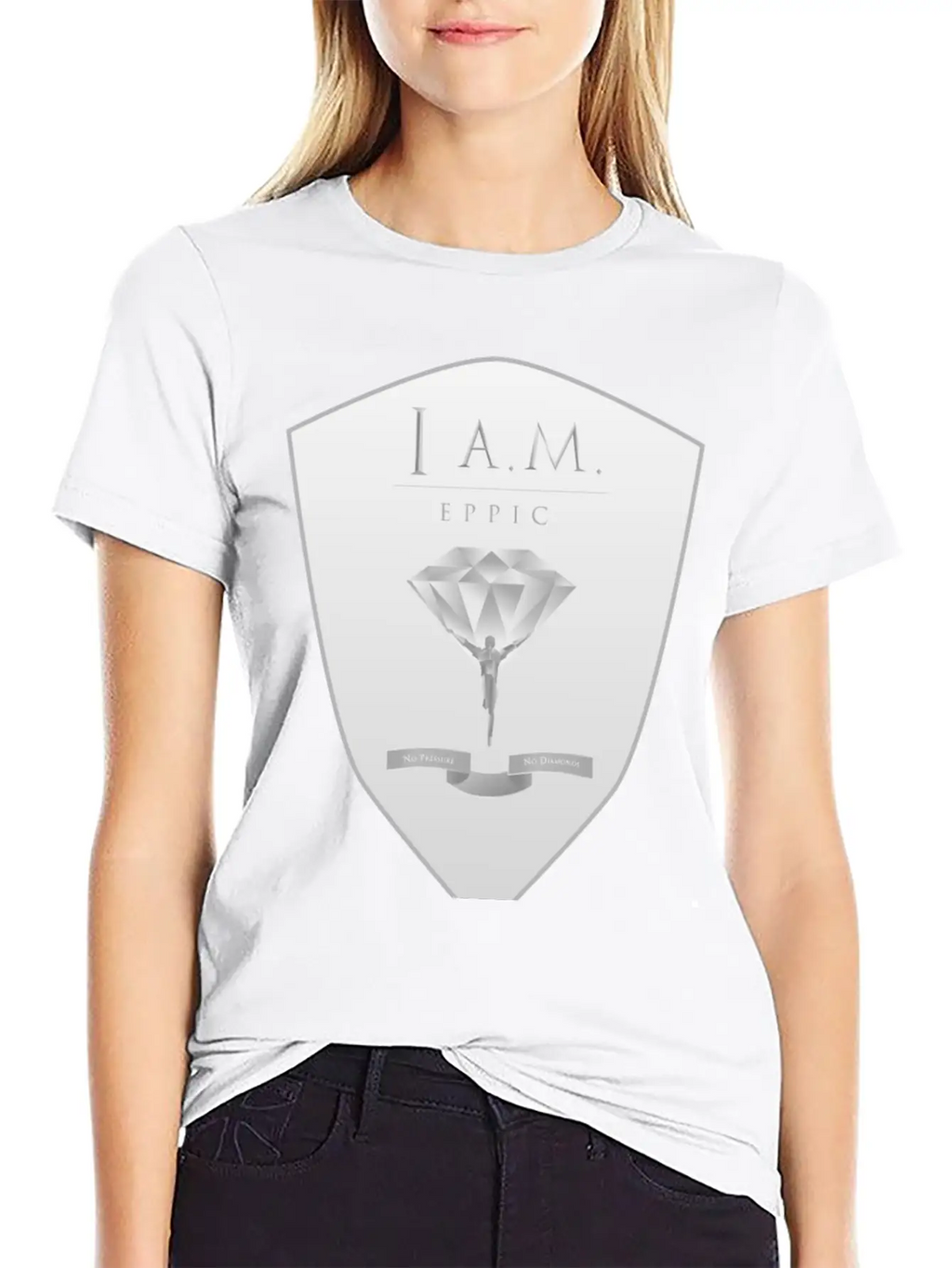 I.A.M EPPIC SILVER CREST Stylish Everyday T-Shirt – Unisex Basic Cotton Tee