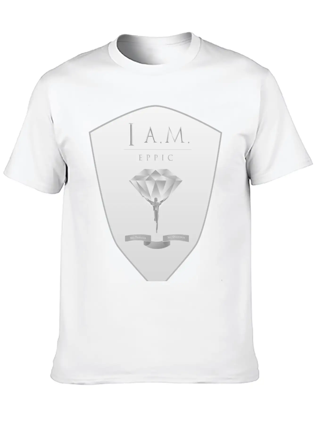 I.A.M EPPIC SILVER CREST Stylish Everyday T-Shirt – Unisex Basic Cotton Tee