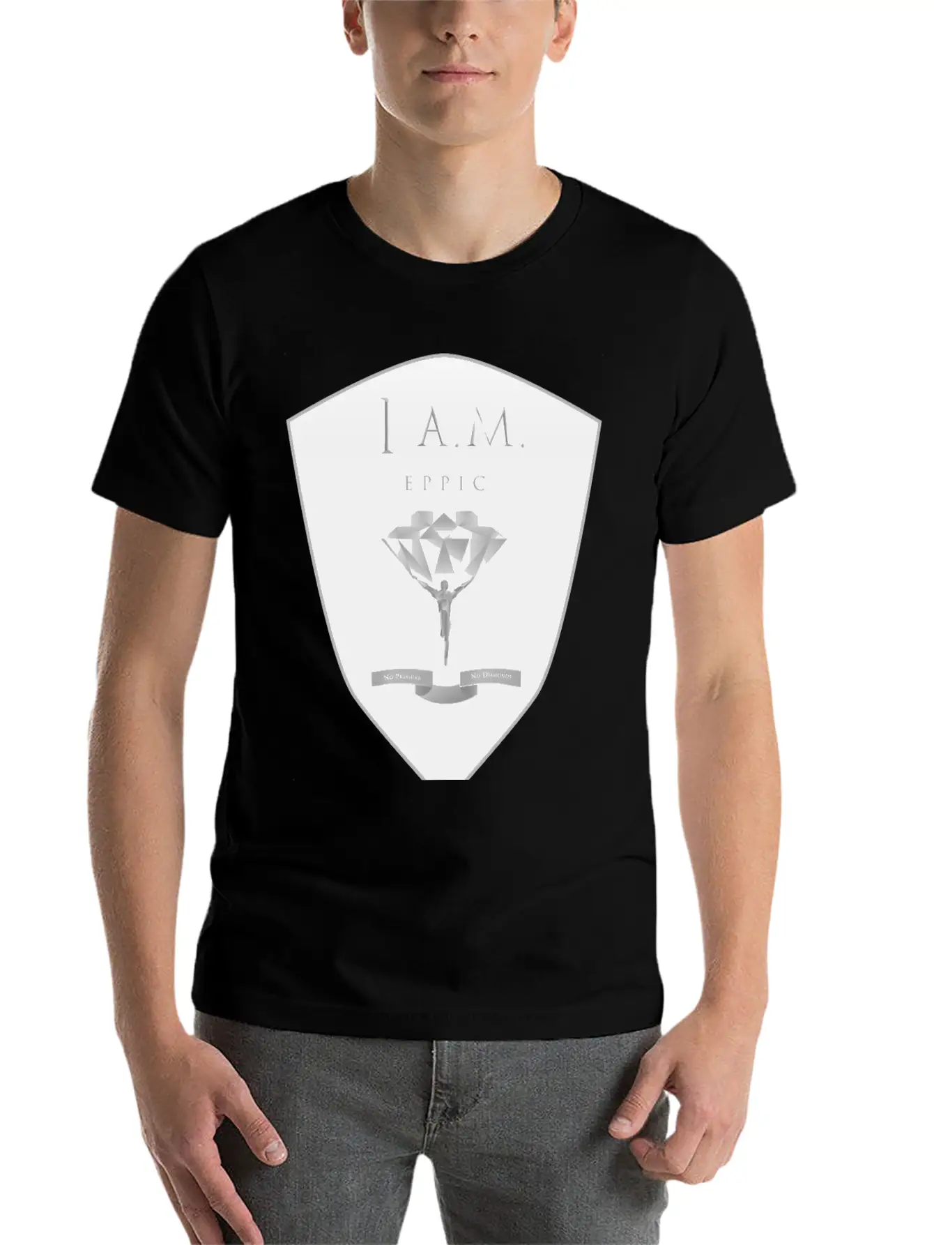 I.A.M EPPIC SILVER CREST Stylish Everyday T-Shirt – Unisex Basic Cotton Tee