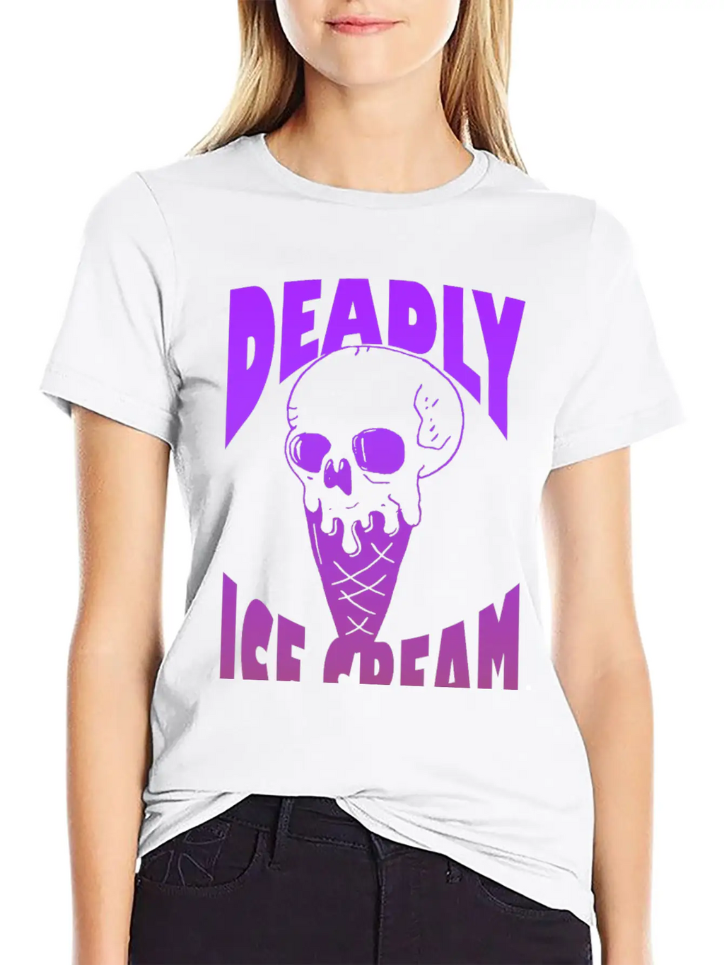 Ice Cream Deadly Casual Graphic T-Shirt – Simple And Comfortable Daily Wear