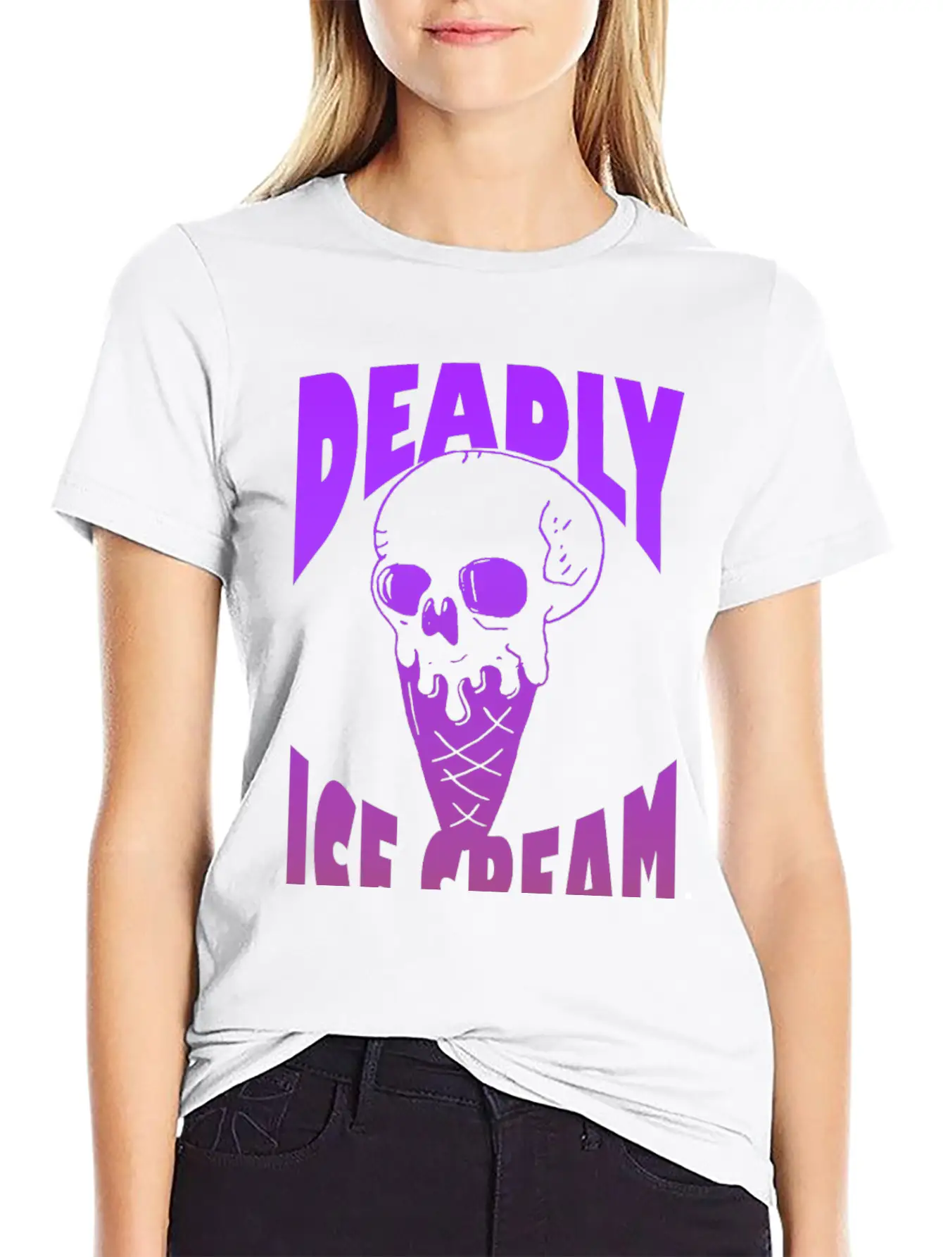 Ice Cream Deadly Casual Graphic T-Shirt – Simple And Comfortable Daily Wear