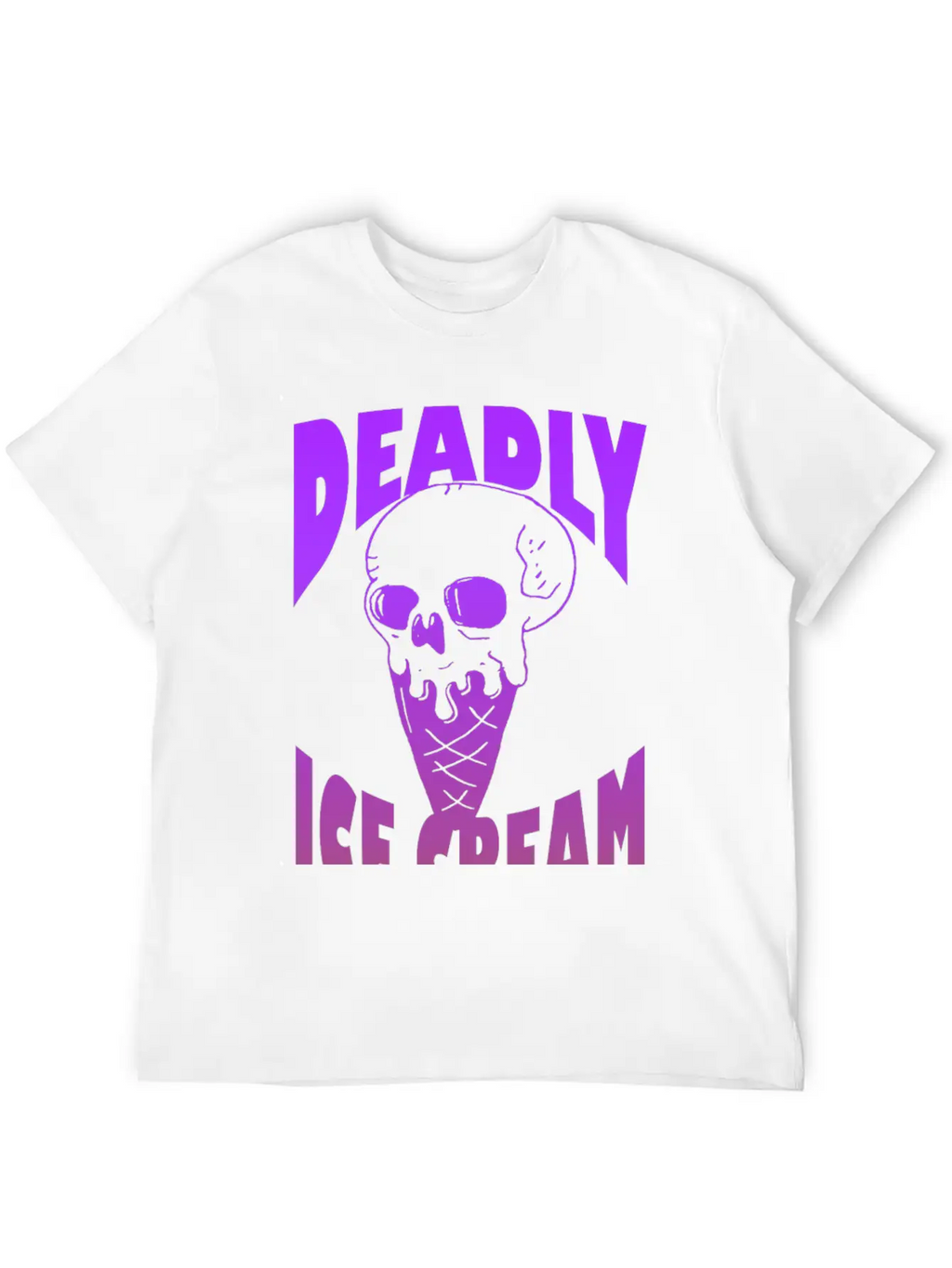Ice Cream Deadly Casual Graphic T-Shirt – Simple And Comfortable Daily Wear