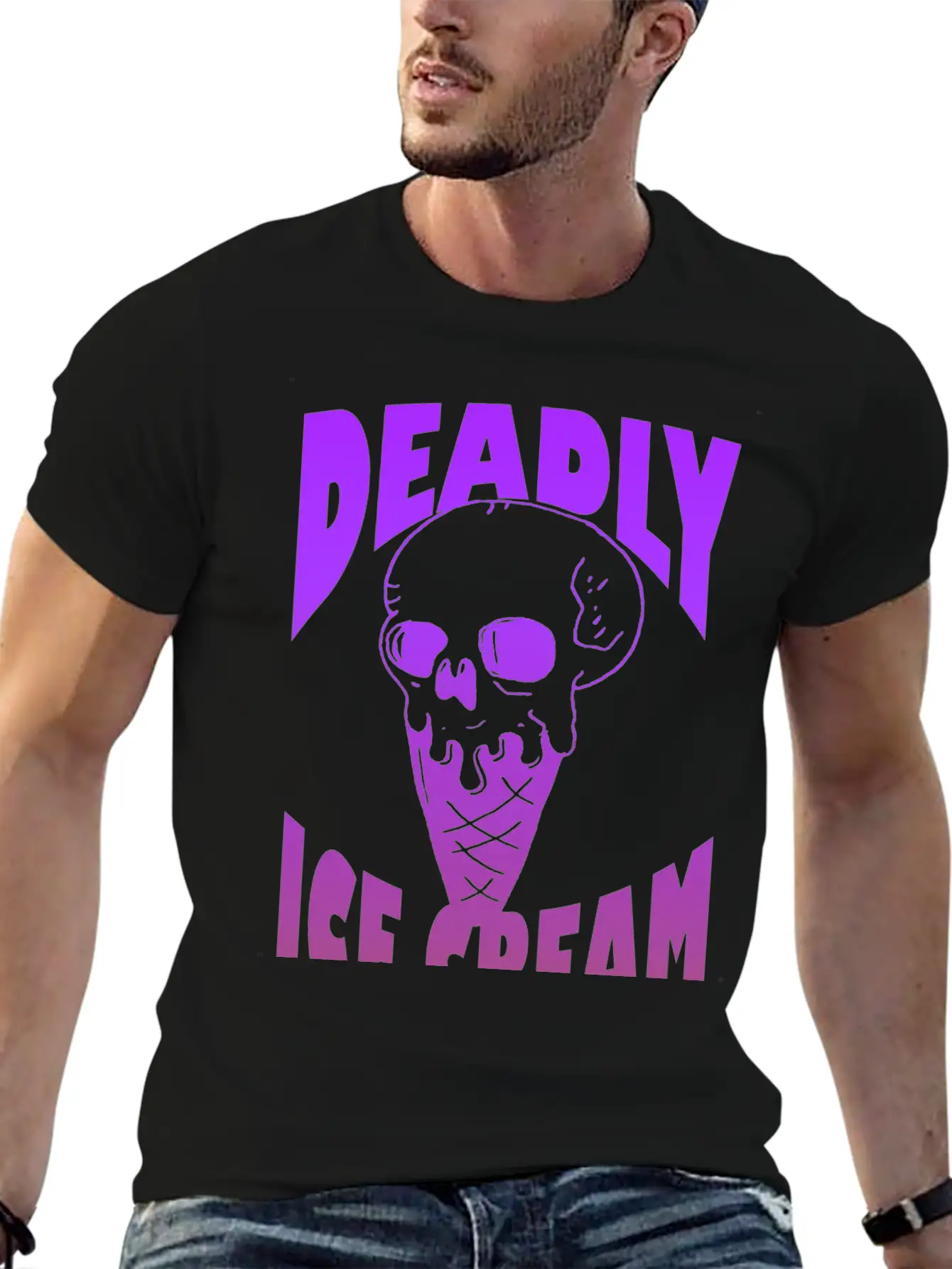 Ice Cream Deadly Casual Graphic T-Shirt – Simple And Comfortable Daily Wear