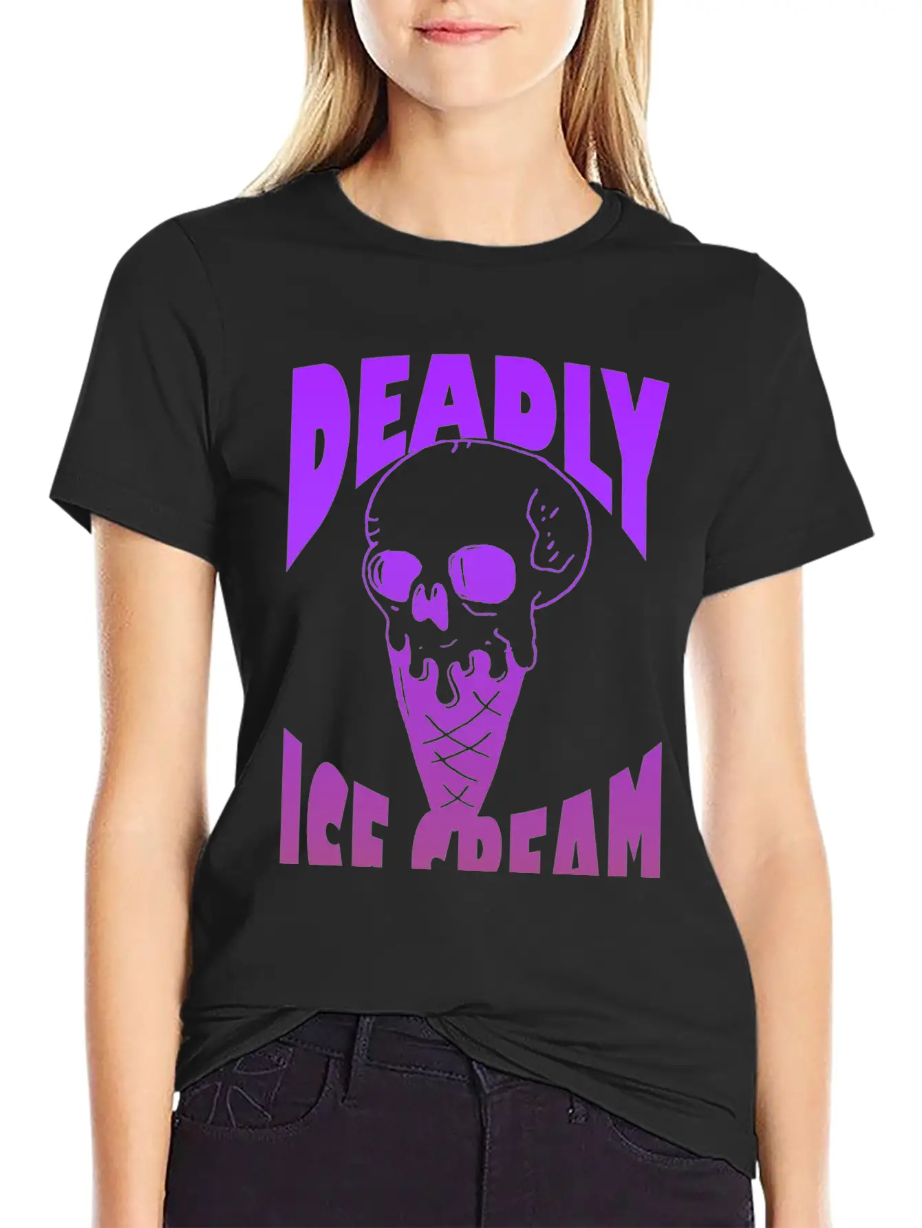 Ice Cream Deadly Casual Graphic T-Shirt – Simple And Comfortable Daily Wear