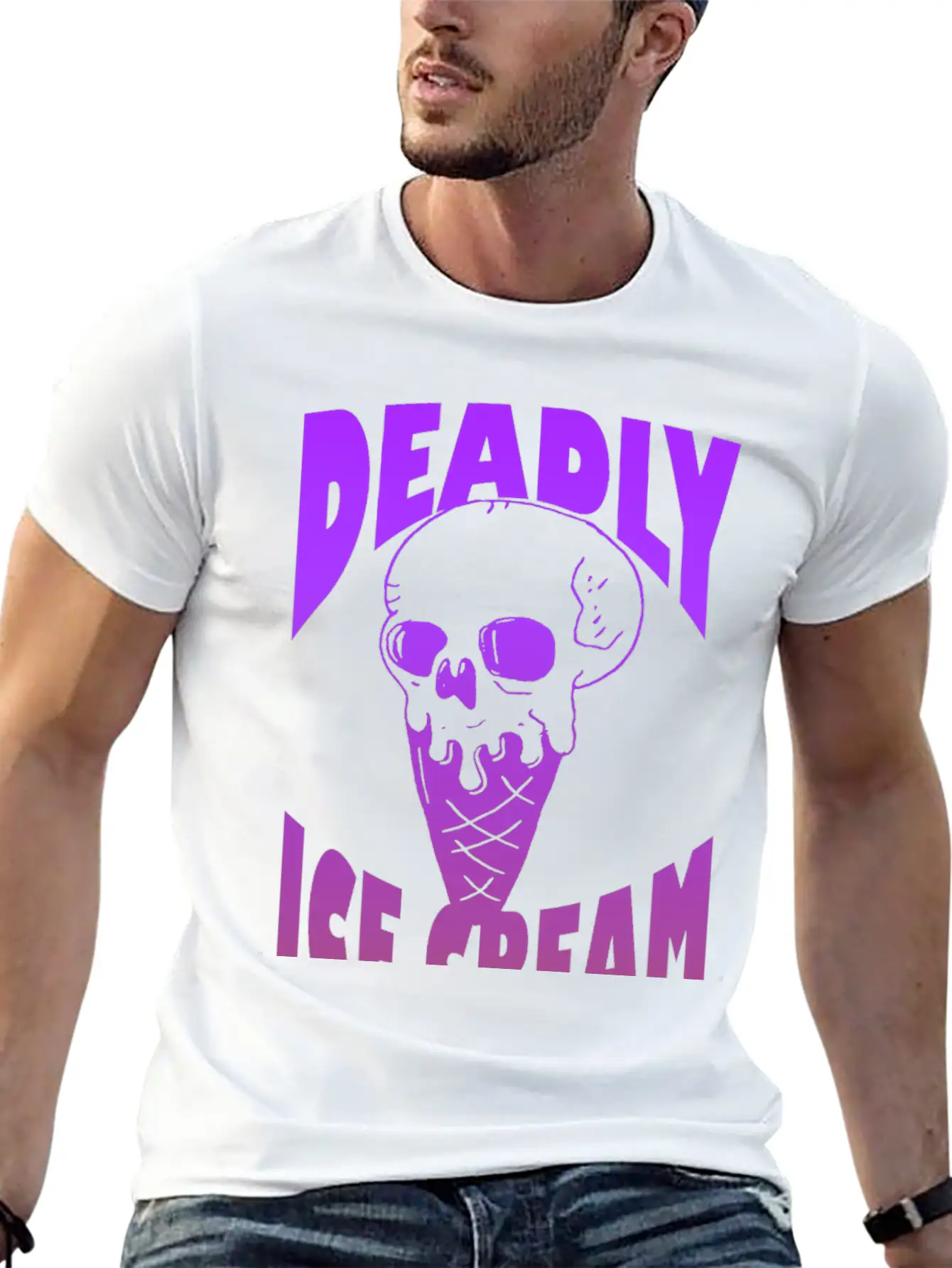 Ice Cream Deadly Casual Graphic T-Shirt – Simple And Comfortable Daily Wear