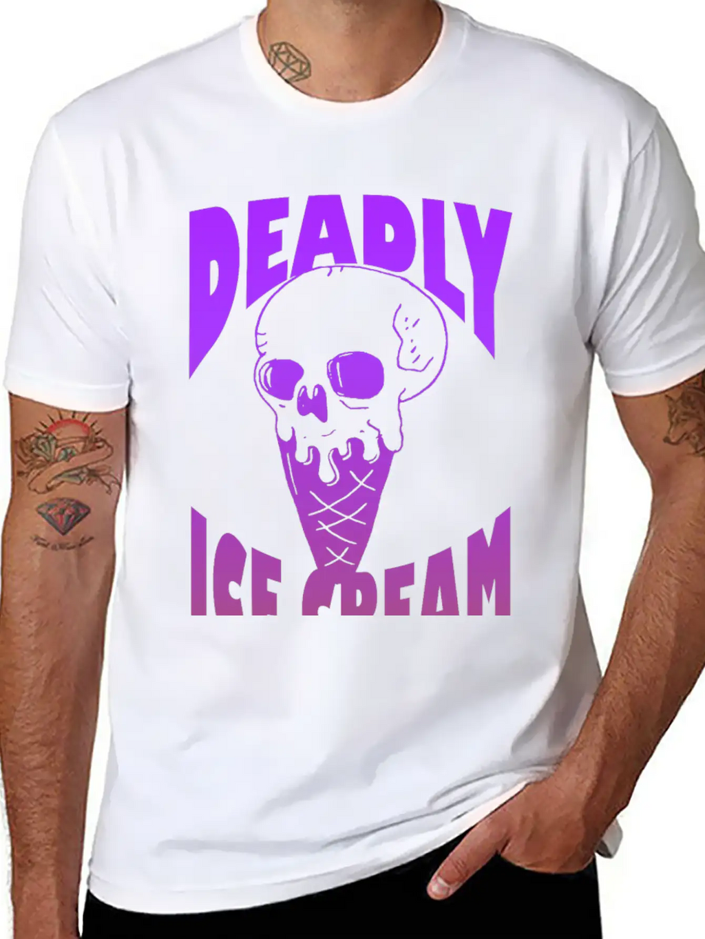 Ice Cream Deadly Casual Graphic T-Shirt – Simple And Comfortable Daily Wear