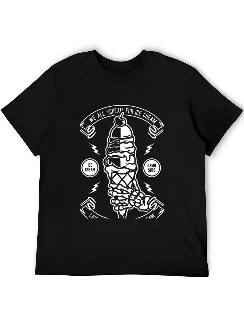 Ice Cream Essential Cotton Tee For Daily Outfits – Unisex Style