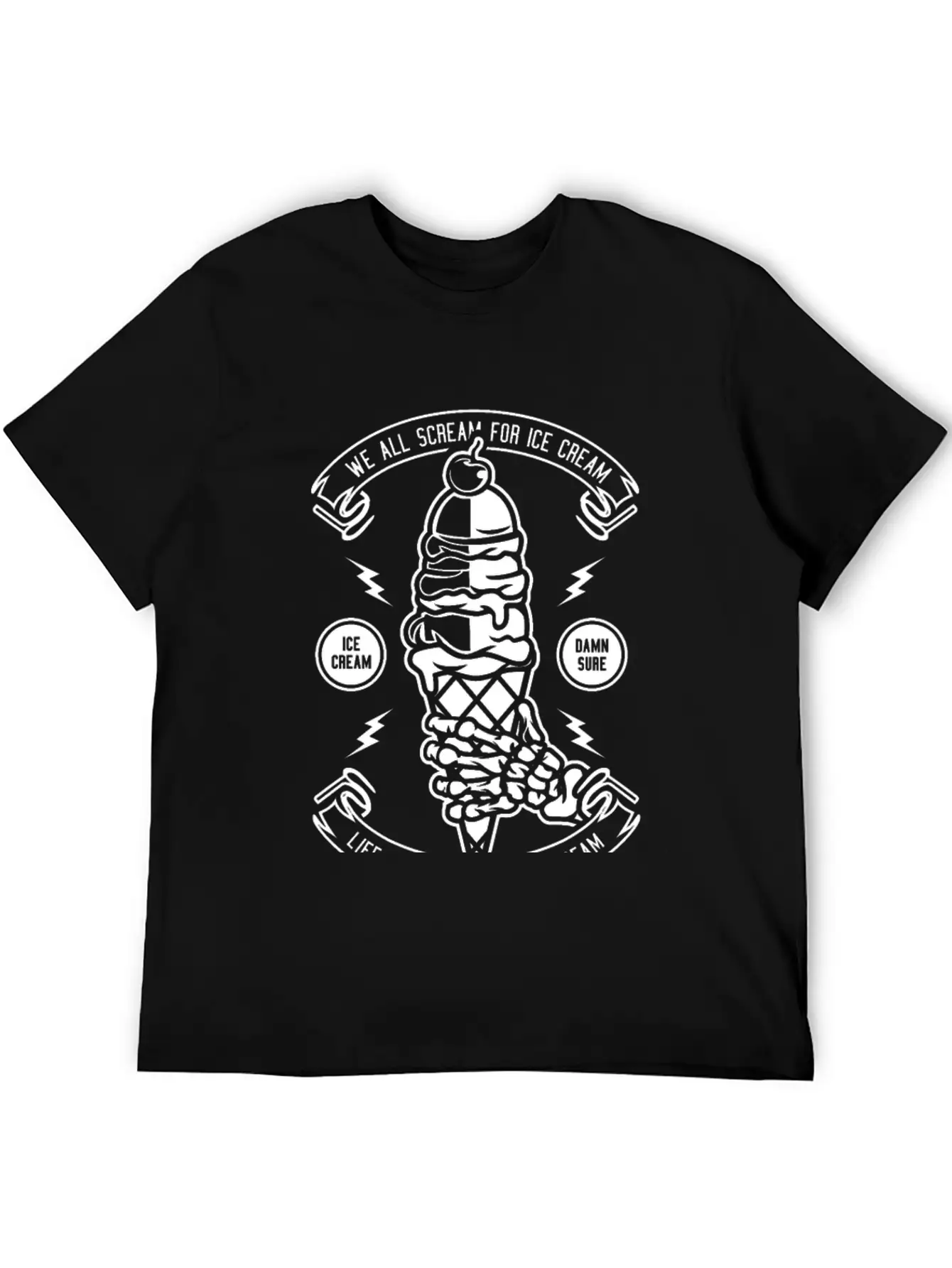 Ice Cream Essential Cotton Tee For Daily Outfits – Unisex Style