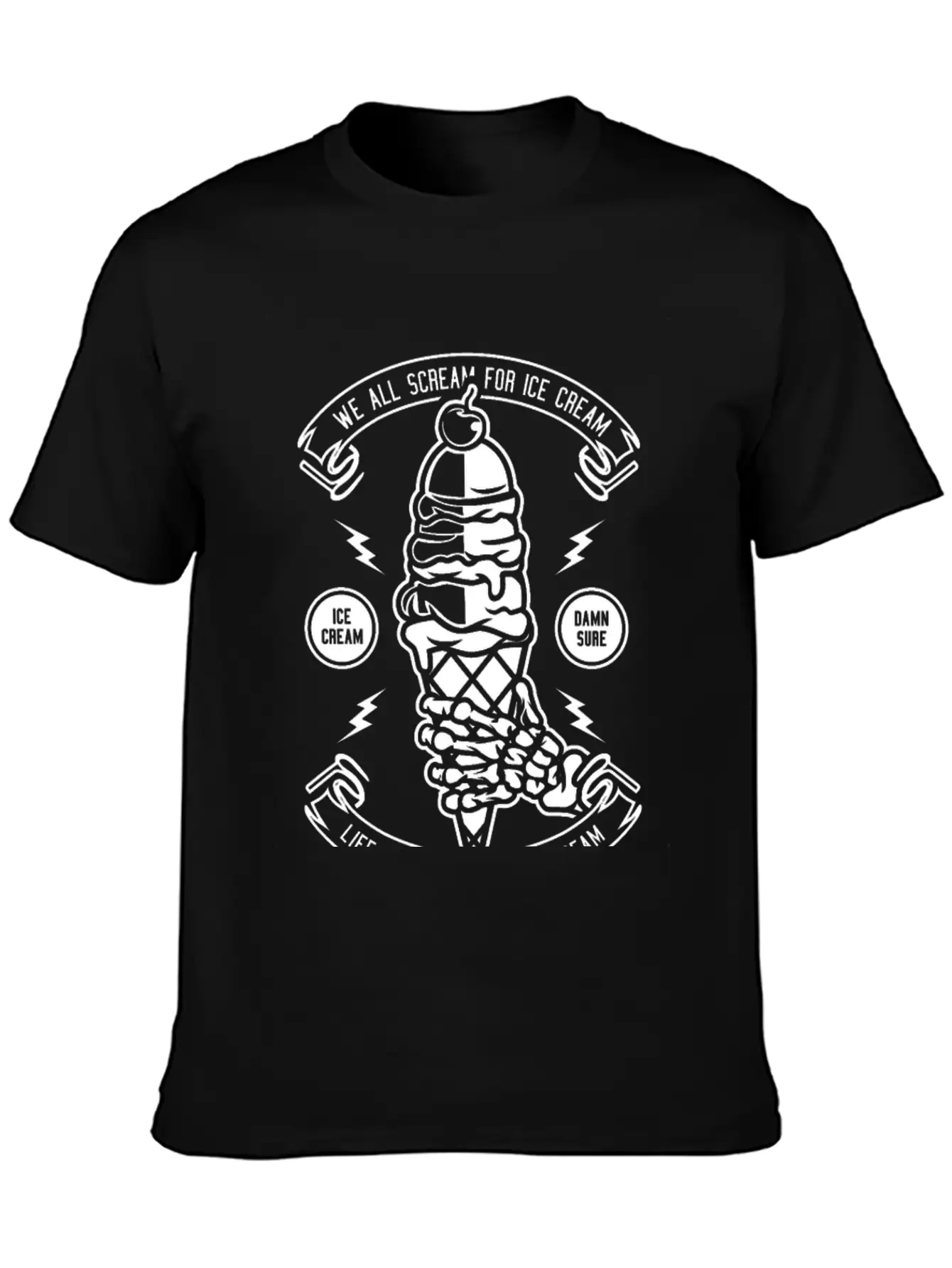 Ice Cream Essential Cotton Tee For Daily Outfits – Unisex Style