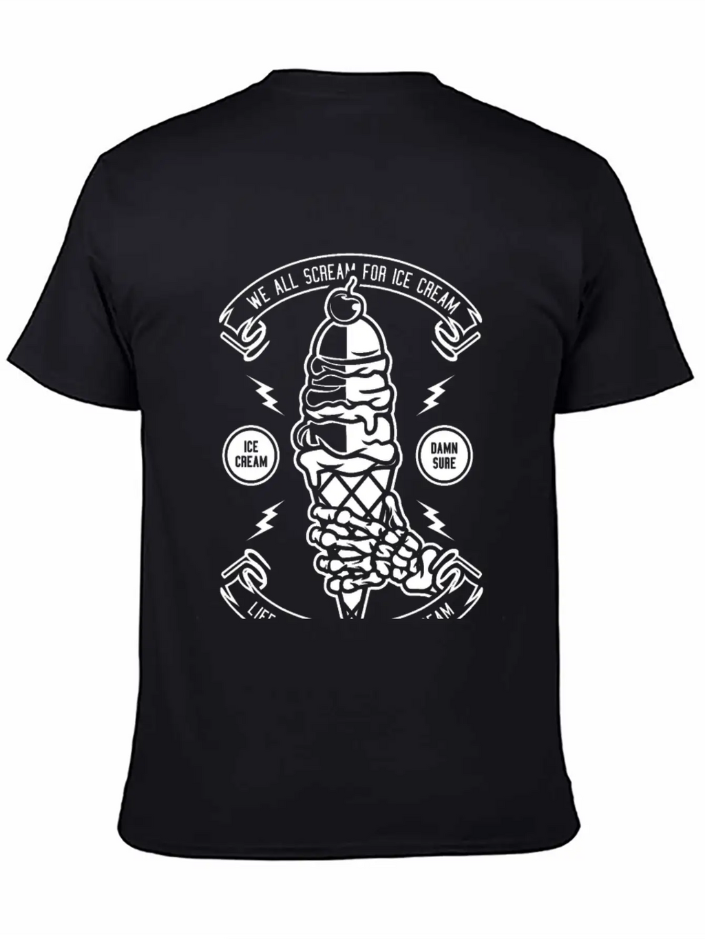 Ice Cream Essential Cotton Tee For Daily Outfits – Unisex Style