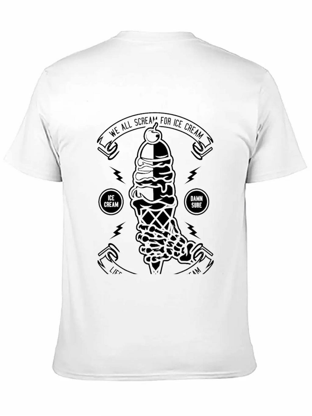 Ice Cream Essential Cotton Tee For Daily Outfits – Unisex Style