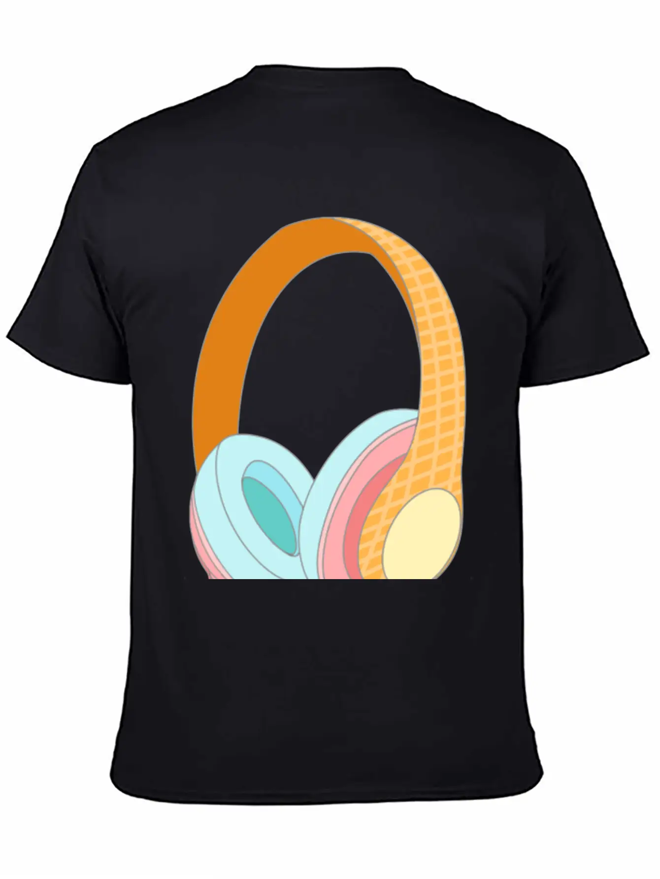 Ice Cream Headphones Unisex Casual T-Shirt – Clean Design For Daily Comfort