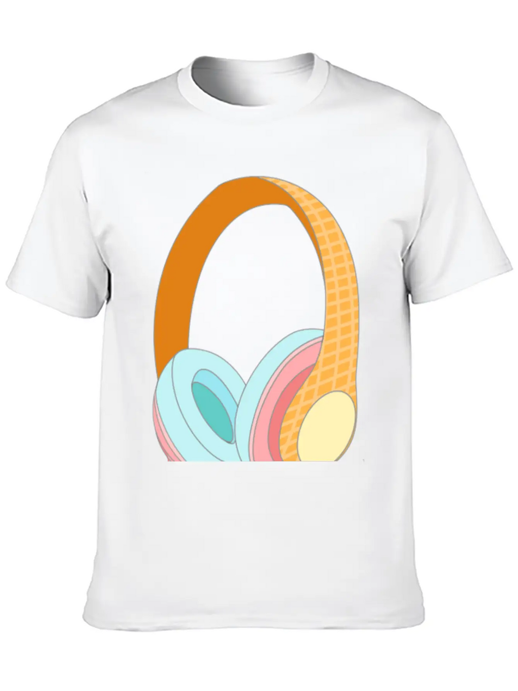 Ice Cream Headphones Unisex Casual T-Shirt – Clean Design For Daily Comfort