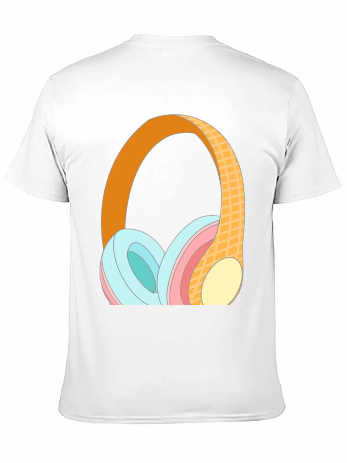 Ice Cream Headphones Unisex Casual T-Shirt – Clean Design For Daily Comfort