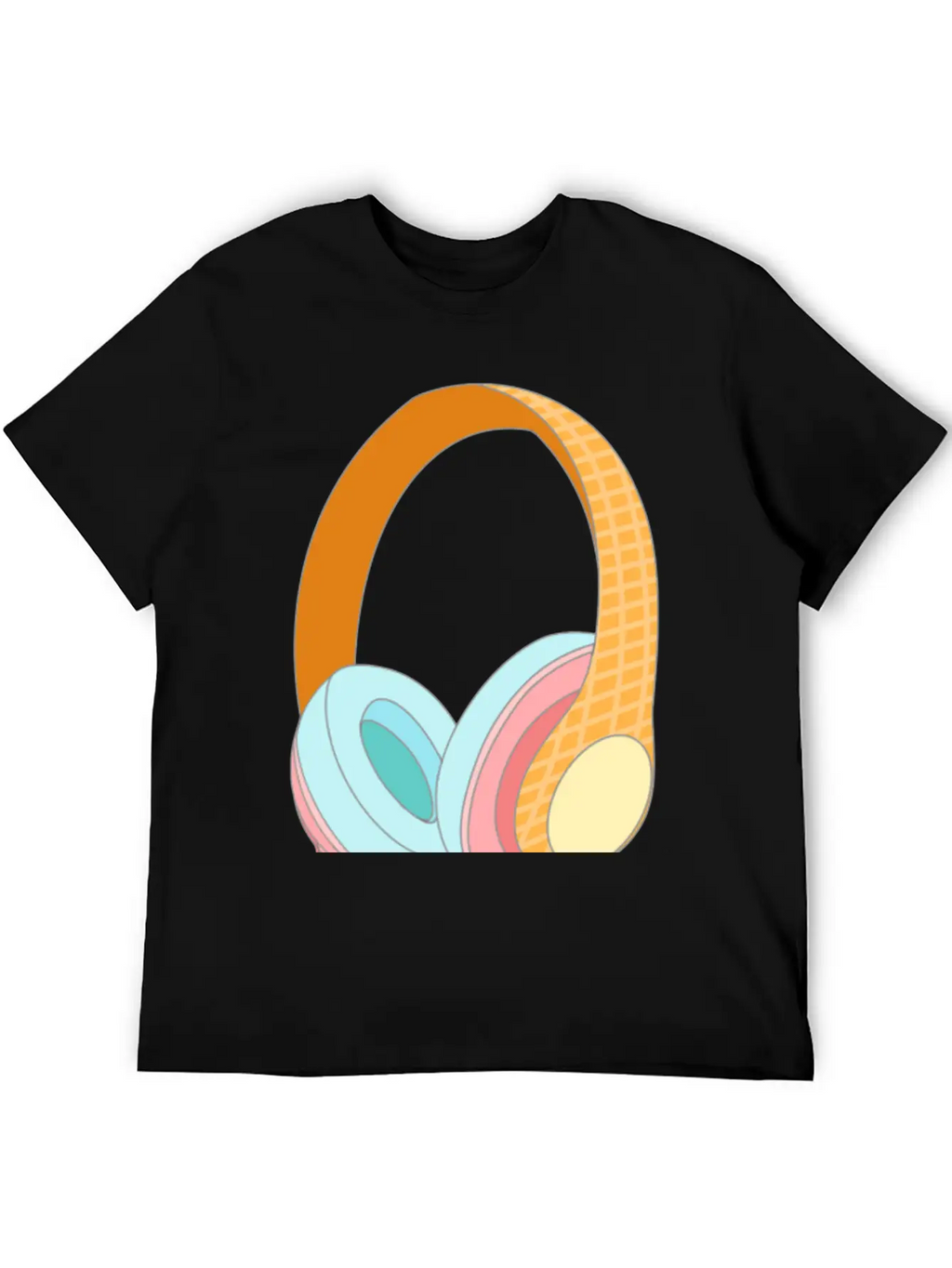 Ice Cream Headphones Unisex Casual T-Shirt – Clean Design For Daily Comfort