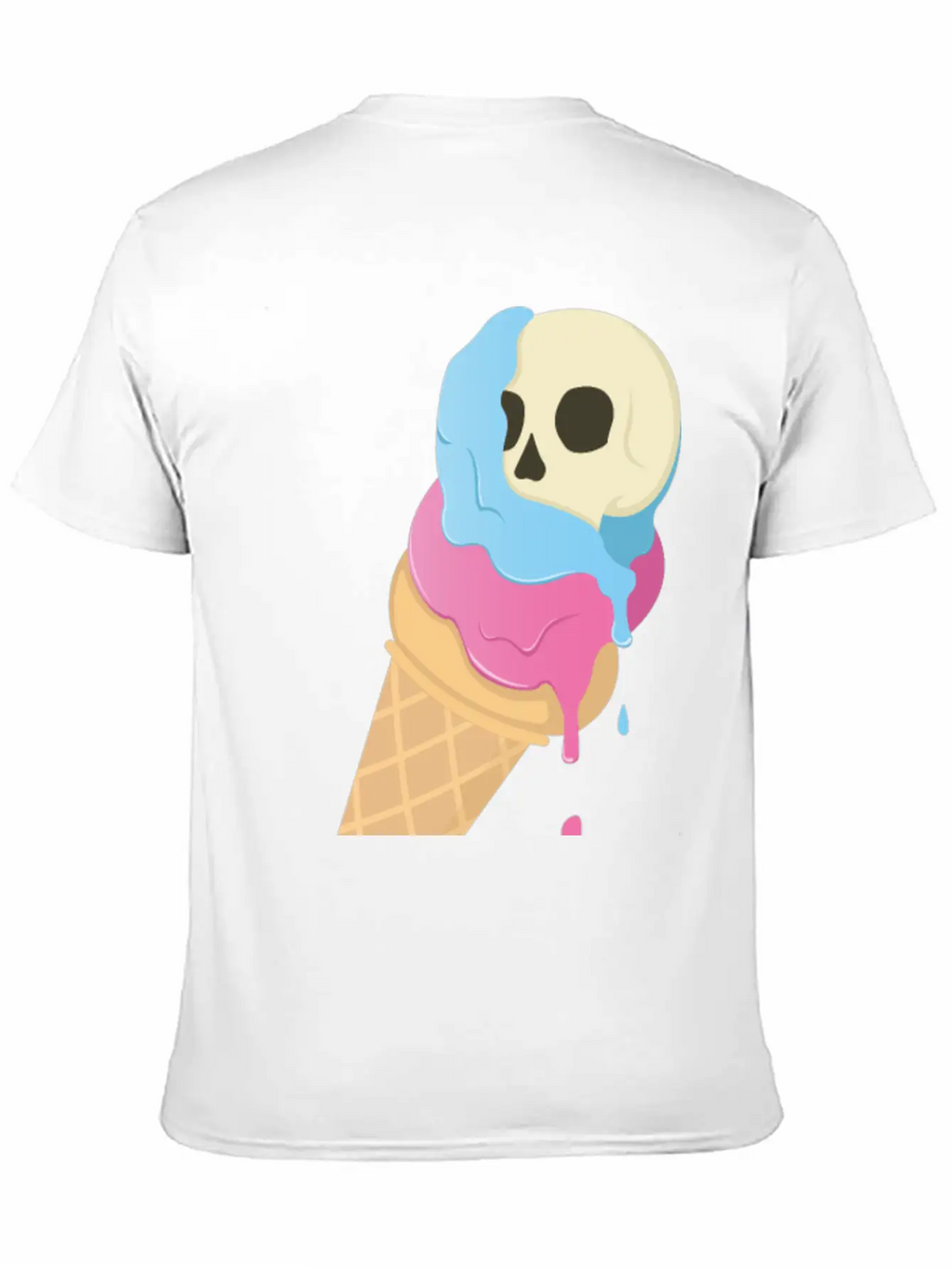 Ice Cream Skull ~ Ice Scream Casual Graphic T-Shirt – Simple And Comfortable Daily Wear