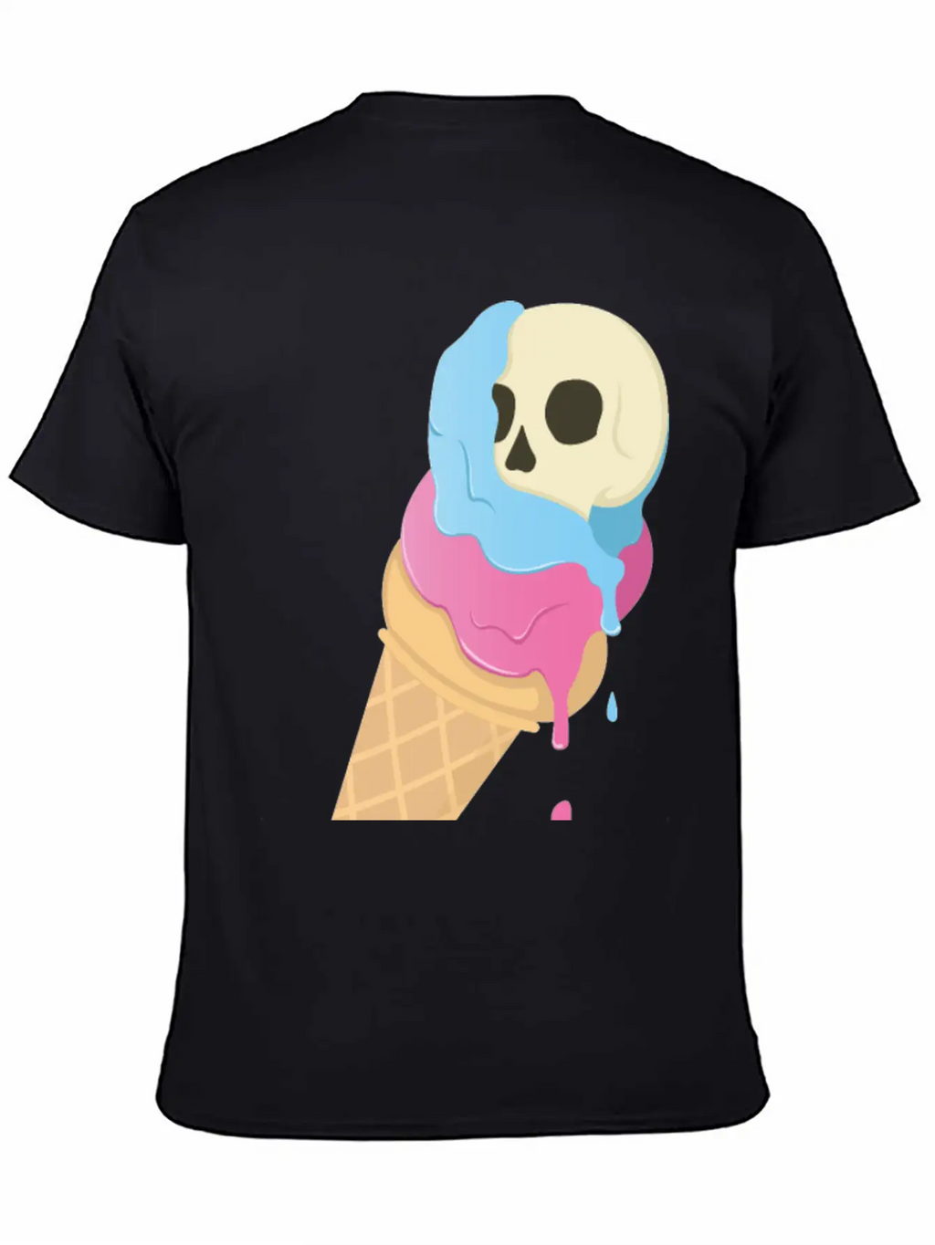 Ice Cream Skull ~ Ice Scream Casual Graphic T-Shirt – Simple And Comfortable Daily Wear