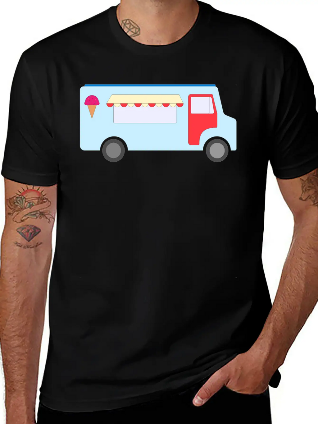 Ice Cream Truck Stylish Everyday T-Shirt – Unisex Basic Cotton Tee
