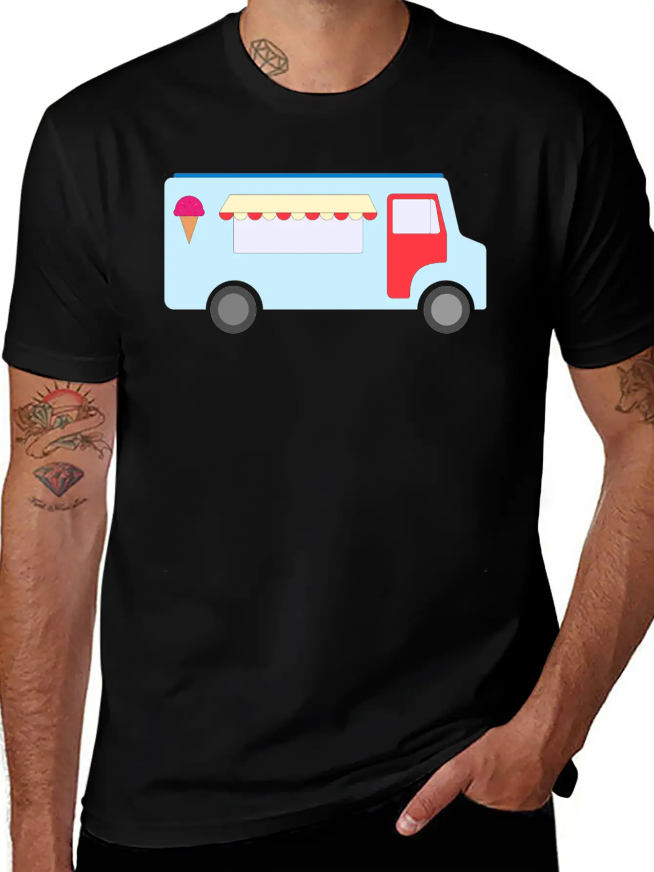 Ice Cream Truck Stylish Everyday T-Shirt – Unisex Basic Cotton Tee