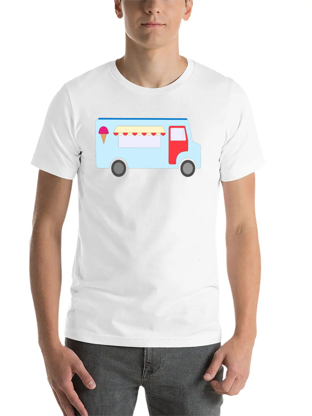 Ice Cream Truck Stylish Everyday T-Shirt – Unisex Basic Cotton Tee
