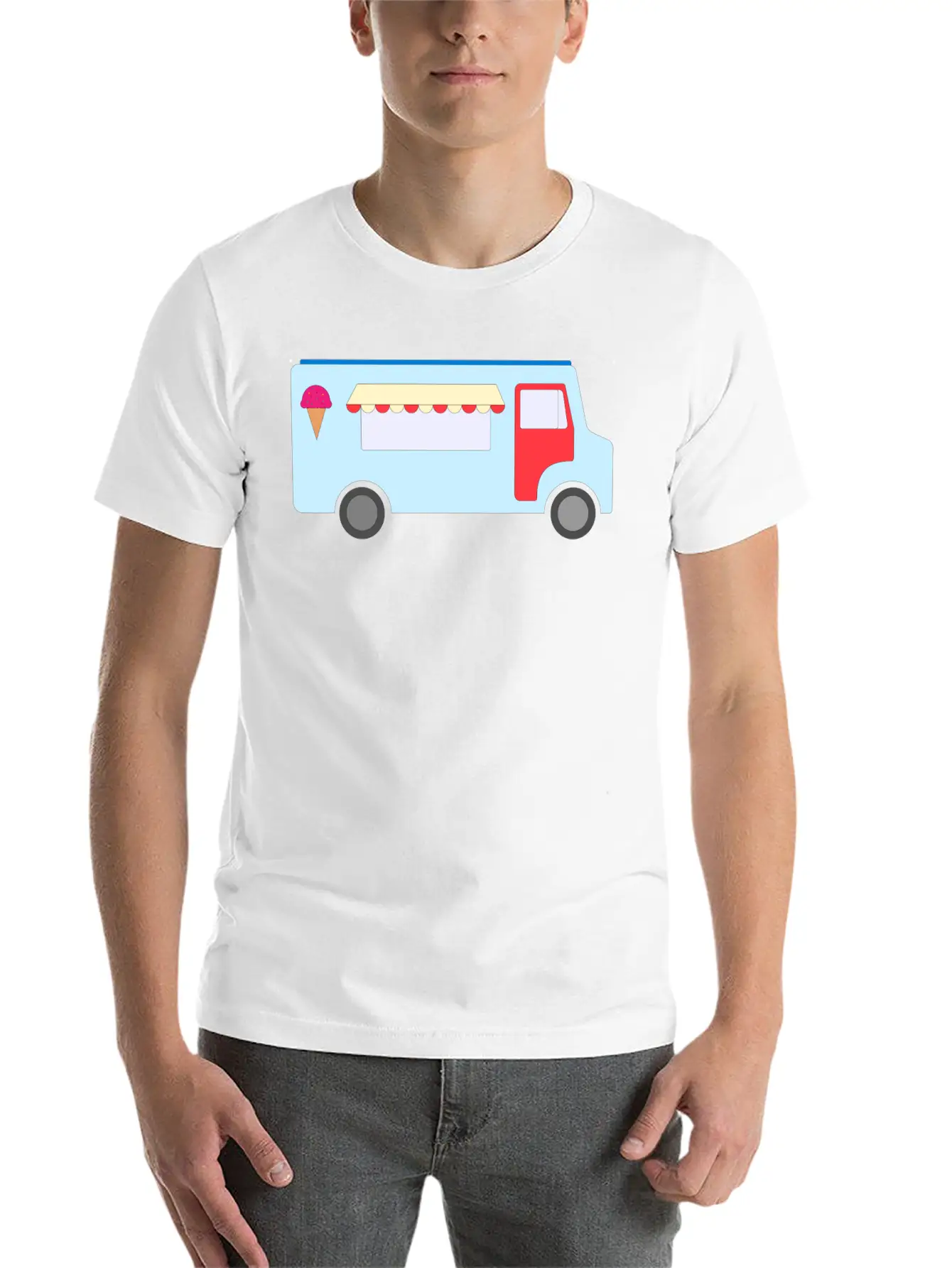 Ice Cream Truck Stylish Everyday T-Shirt – Unisex Basic Cotton Tee
