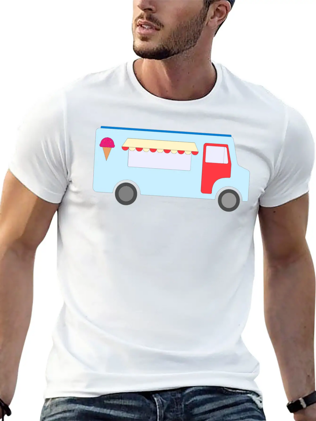 Ice Cream Truck Stylish Everyday T-Shirt – Unisex Basic Cotton Tee