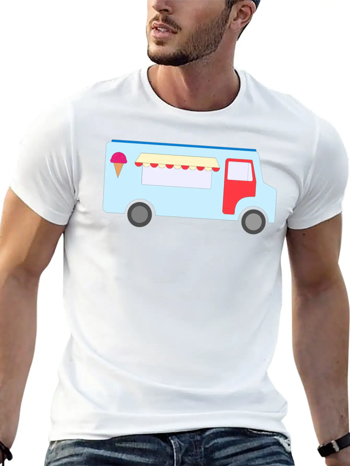 Ice Cream Truck Stylish Everyday T-Shirt – Unisex Basic Cotton Tee
