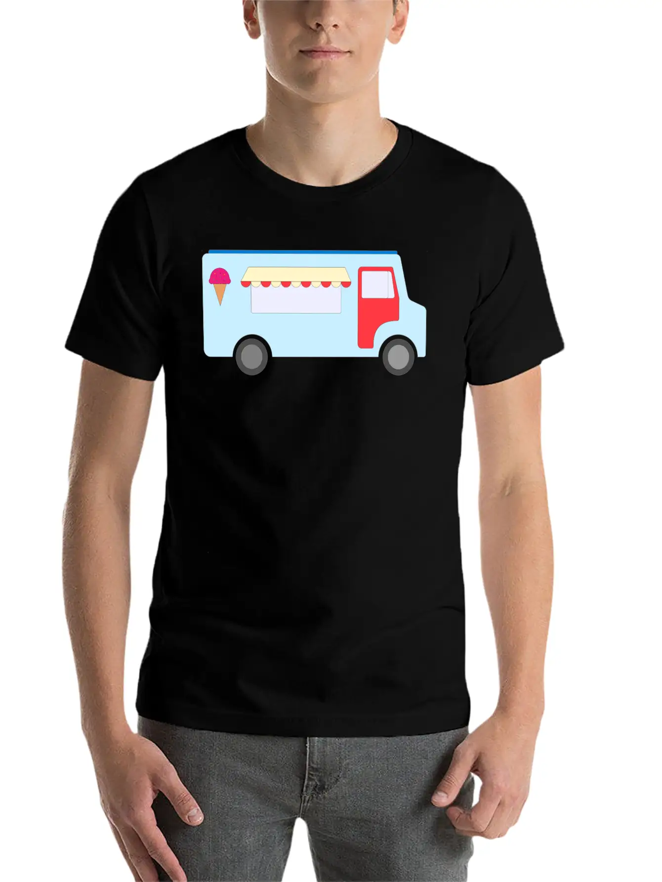 Ice Cream Truck Stylish Everyday T-Shirt – Unisex Basic Cotton Tee