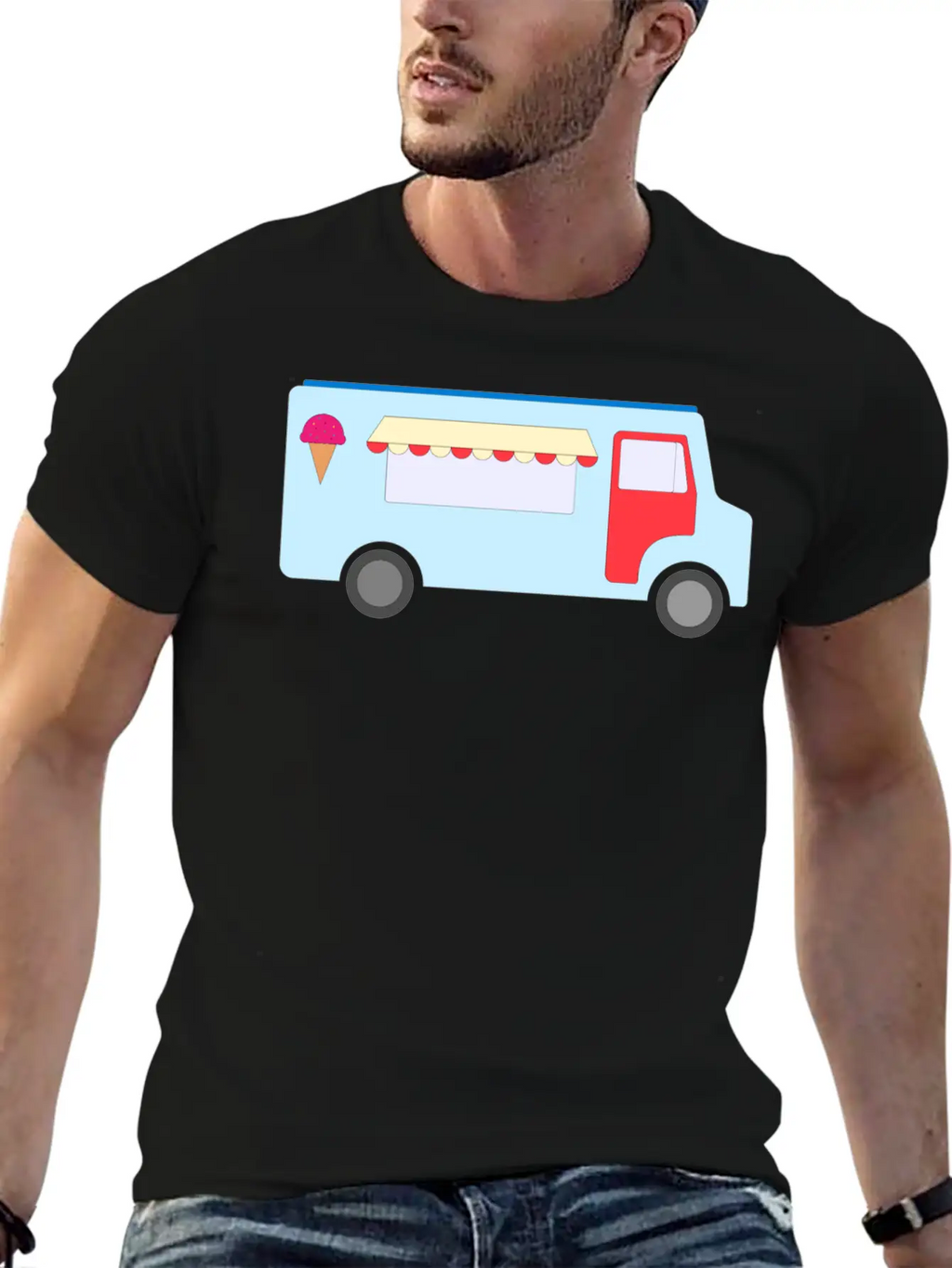 Ice Cream Truck Stylish Everyday T-Shirt – Unisex Basic Cotton Tee