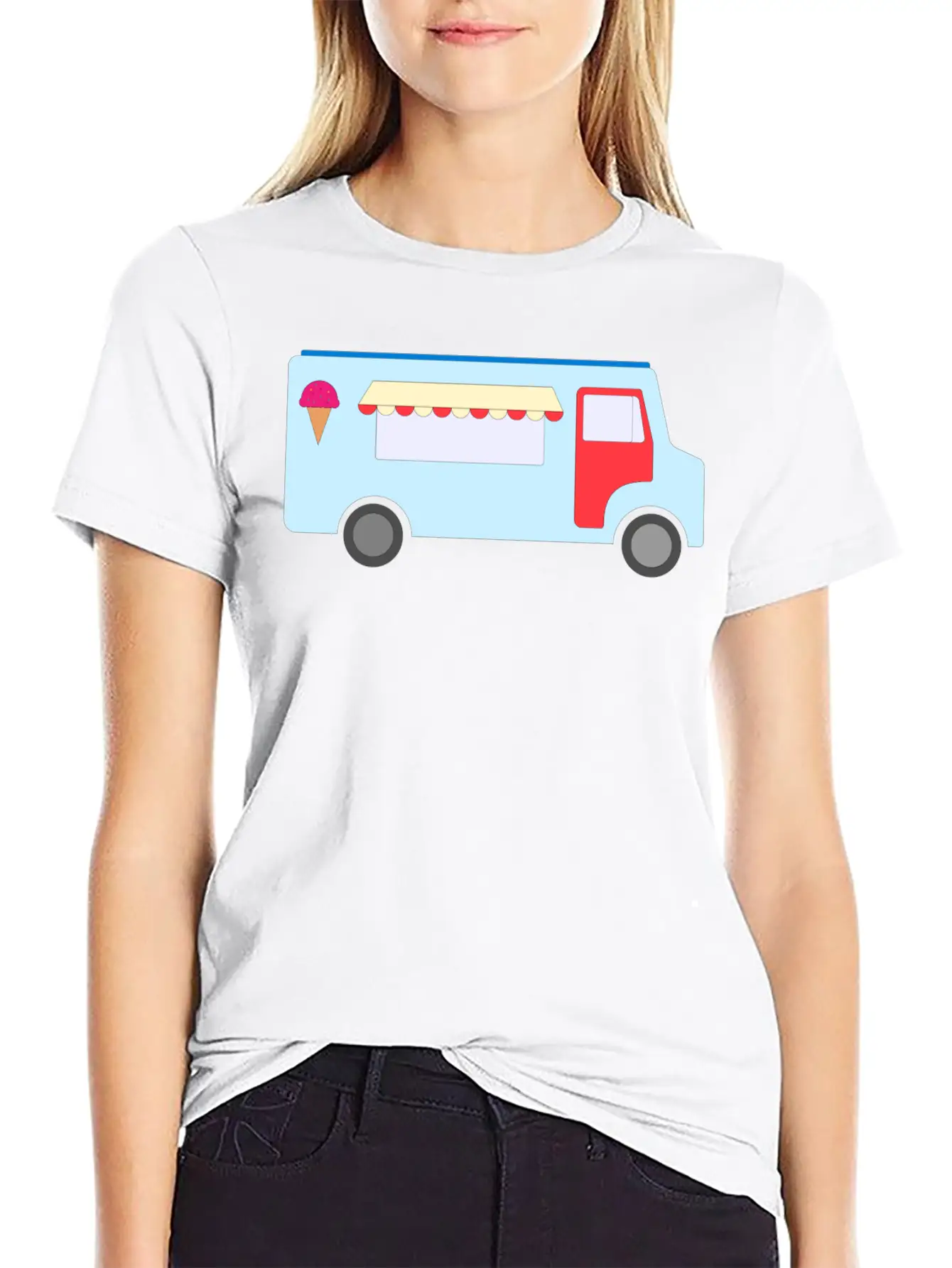 Ice Cream Truck Stylish Everyday T-Shirt – Unisex Basic Cotton Tee