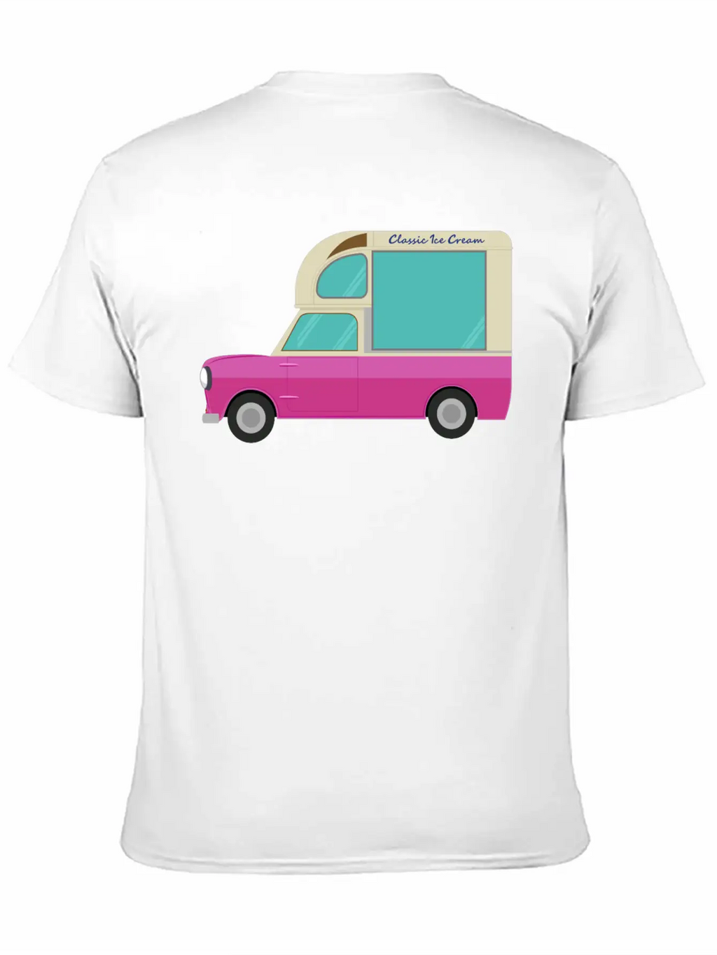 Ice Cream Truck Unisex Short Sleeve Soft Cotton T-Shirt – Casual Everyday Wear
