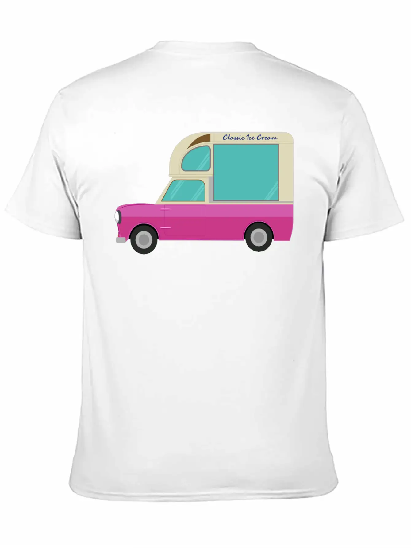 Ice Cream Truck Unisex Short Sleeve Soft Cotton T-Shirt – Casual Everyday Wear