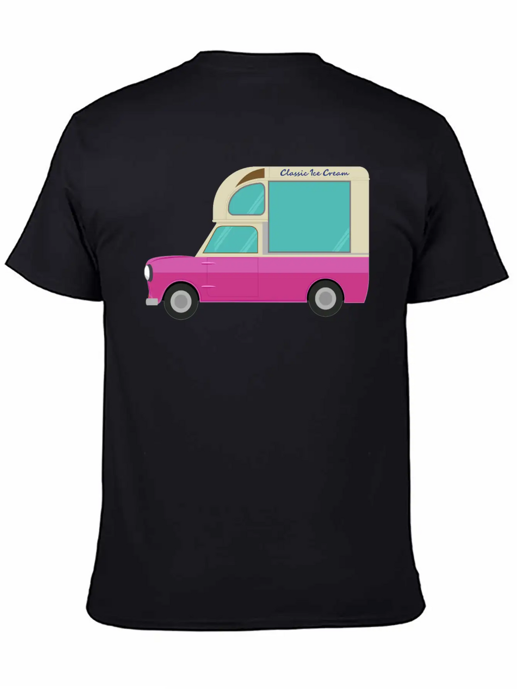 Ice Cream Truck Unisex Short Sleeve Soft Cotton T-Shirt – Casual Everyday Wear