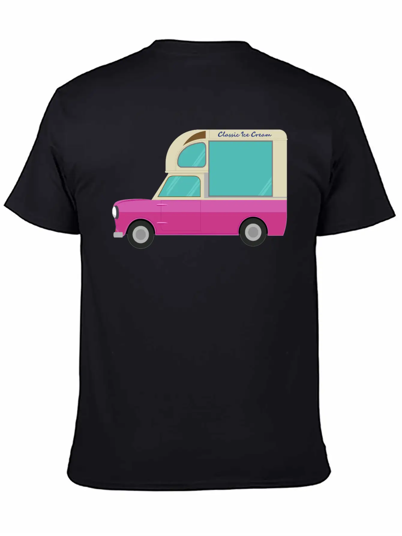 Ice Cream Truck Unisex Short Sleeve Soft Cotton T-Shirt – Casual Everyday Wear