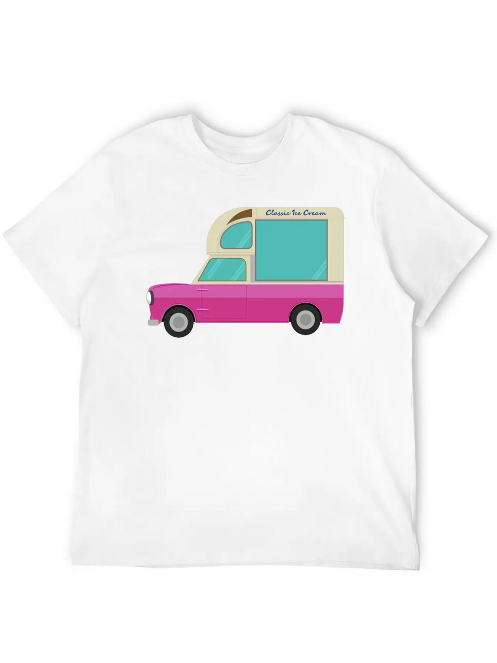 Ice Cream Truck Unisex Short Sleeve Soft Cotton T-Shirt – Casual Everyday Wear