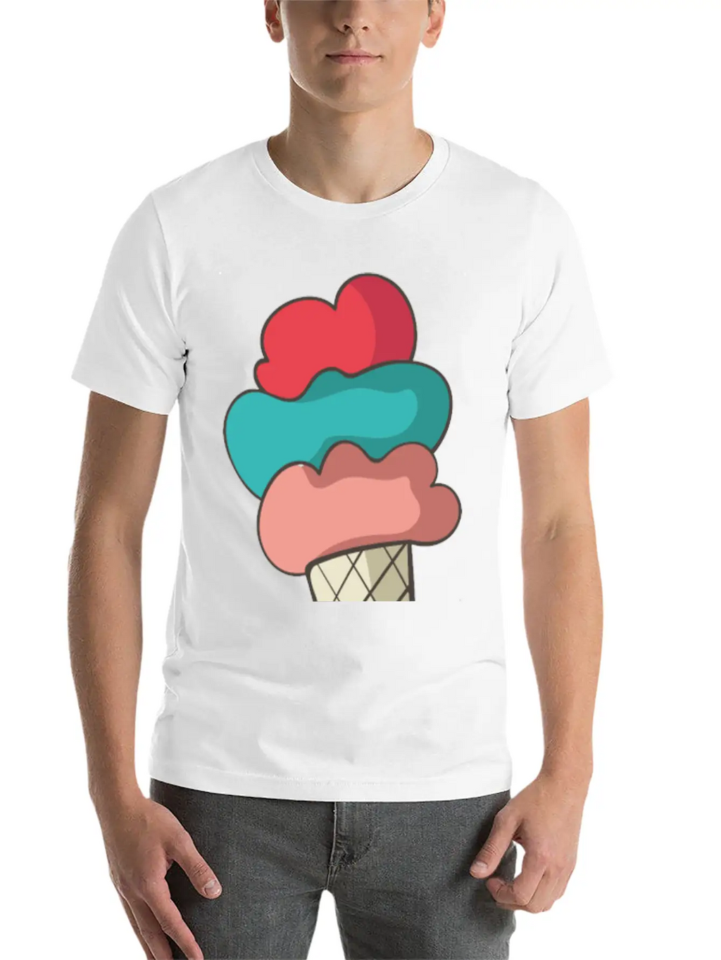 Ice Cream Unisex Short Sleeve Soft Cotton T-Shirt – Casual Everyday Wear