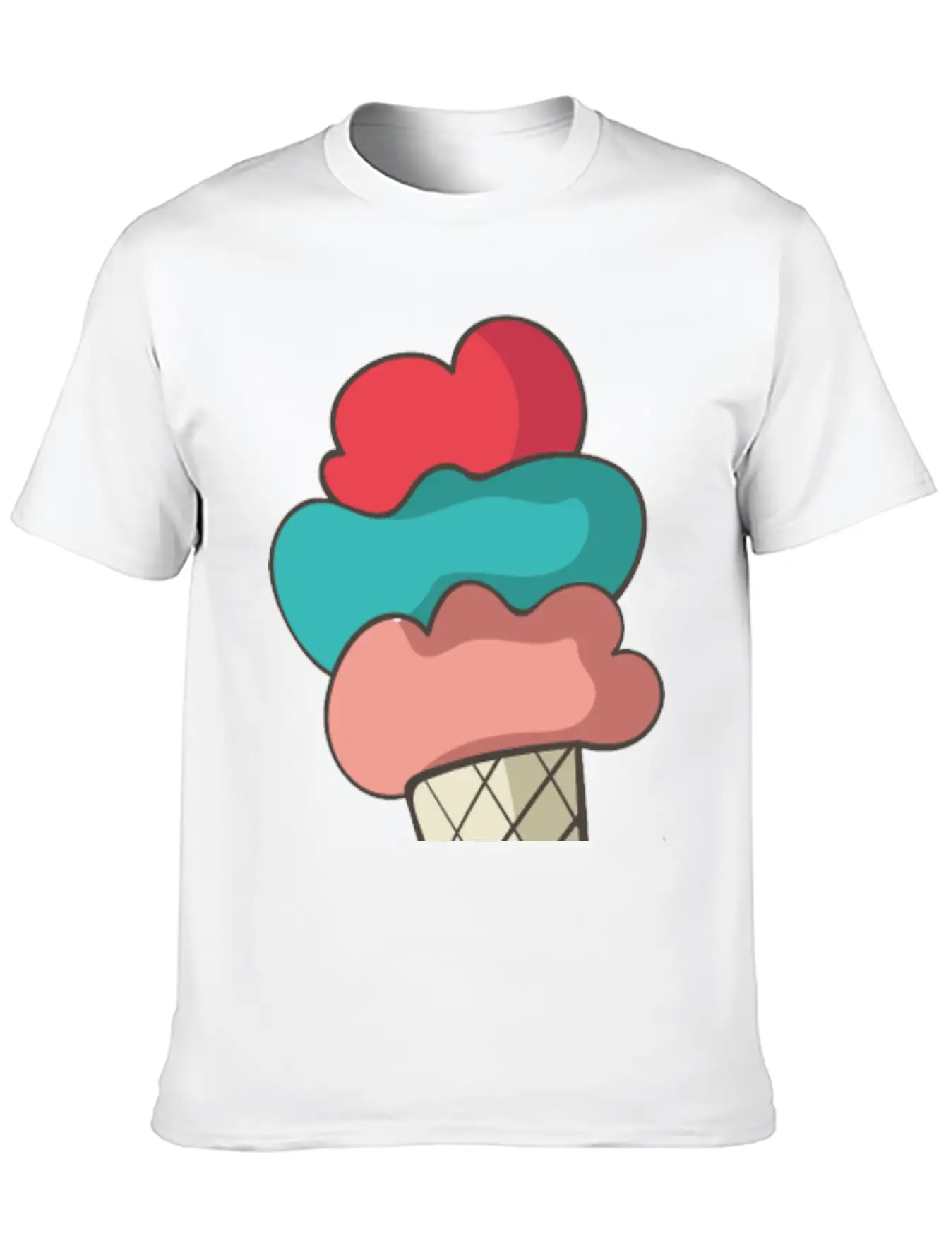 Ice Cream Unisex Short Sleeve Soft Cotton T-Shirt – Casual Everyday Wear