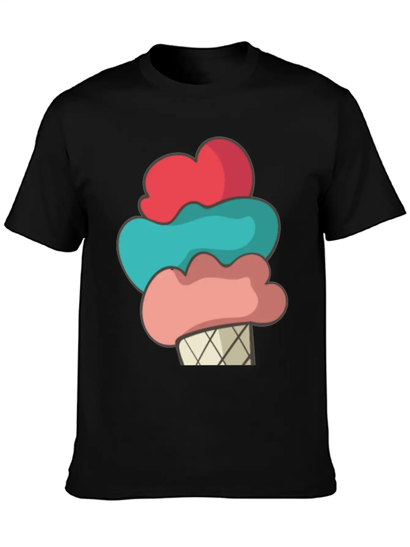 Ice Cream Unisex Short Sleeve Soft Cotton T-Shirt – Casual Everyday Wear