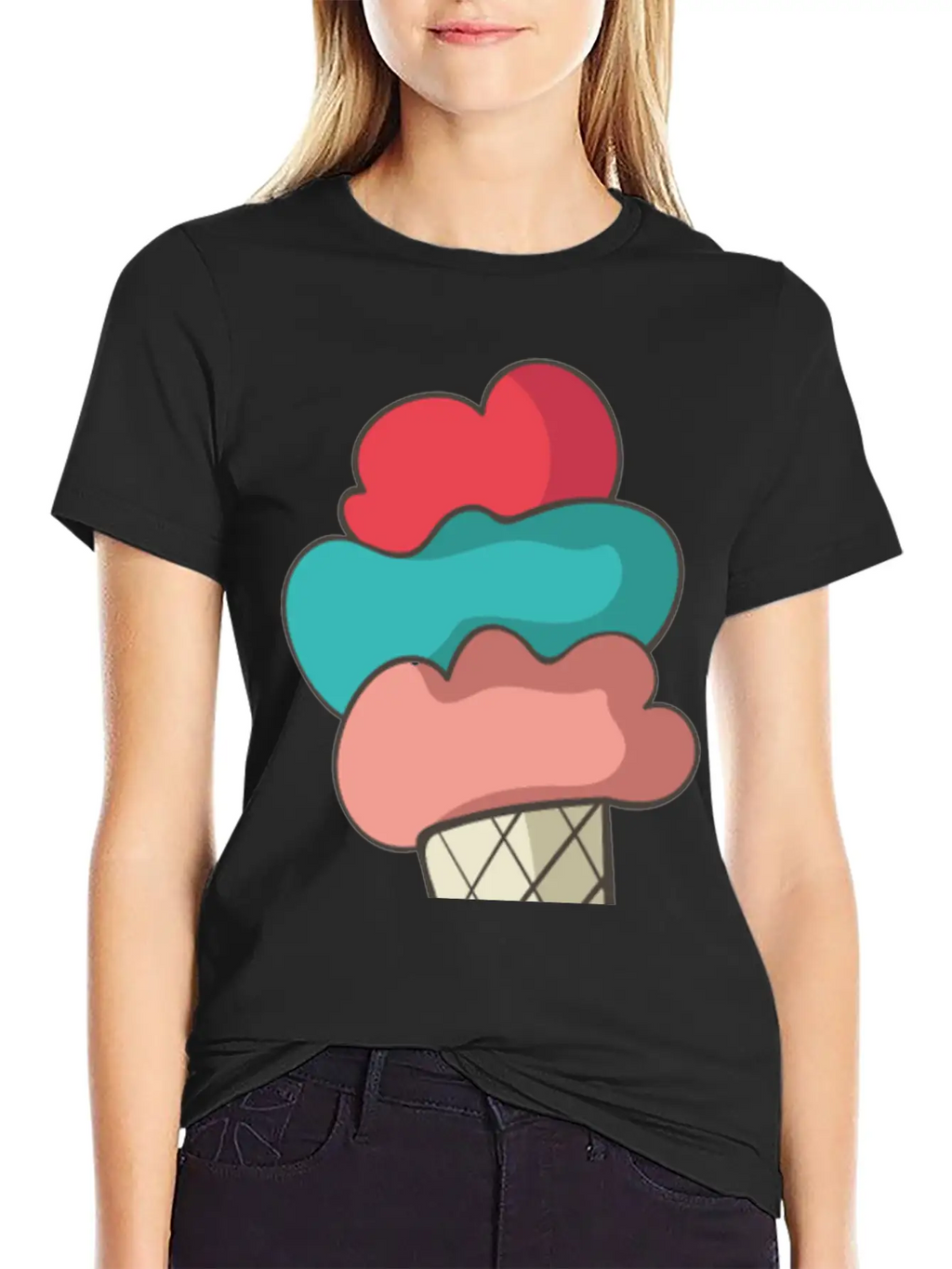 Ice Cream Unisex Short Sleeve Soft Cotton T-Shirt – Casual Everyday Wear