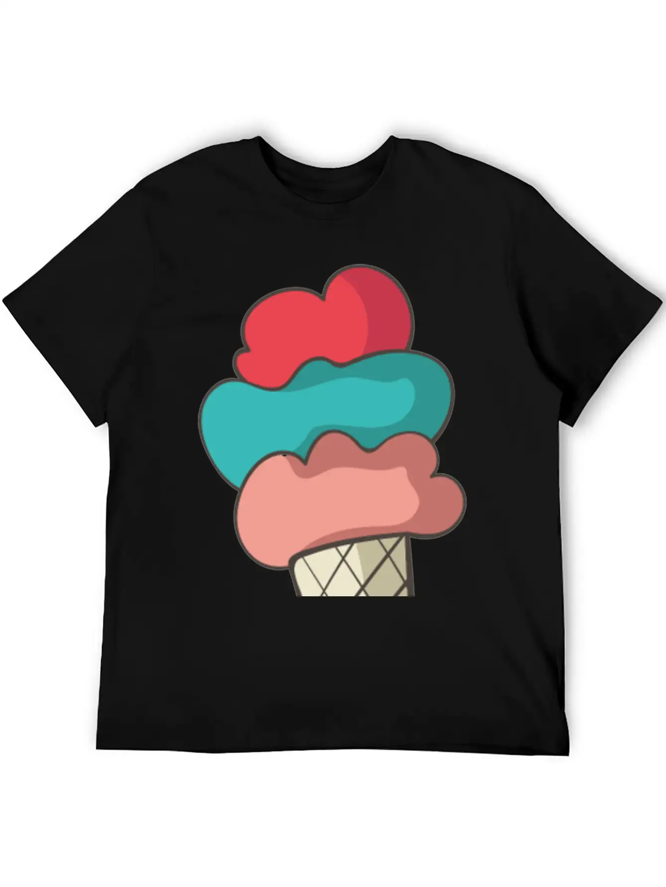 Ice Cream Unisex Short Sleeve Soft Cotton T-Shirt – Casual Everyday Wear